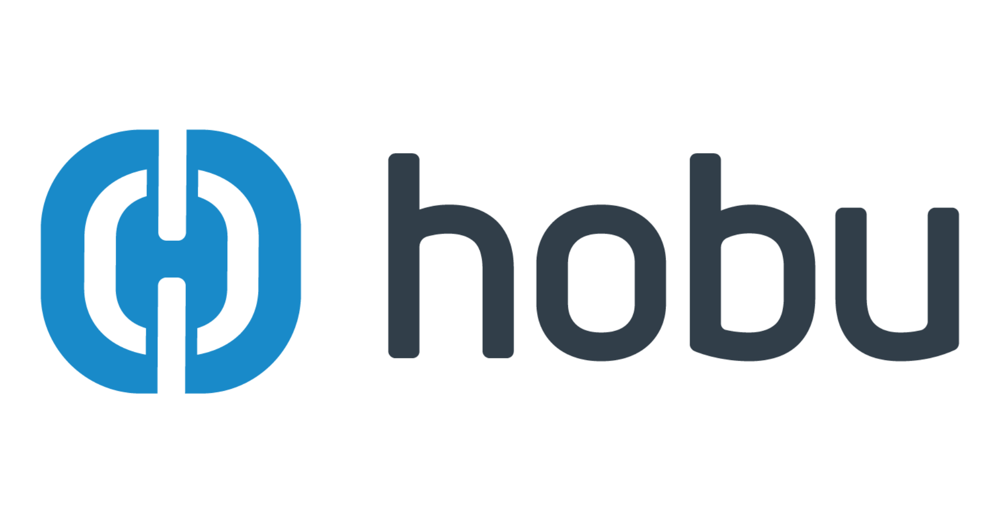 Logo of Hobu, featuring a blue circular icon with the text 'hobu' in lowercase letters