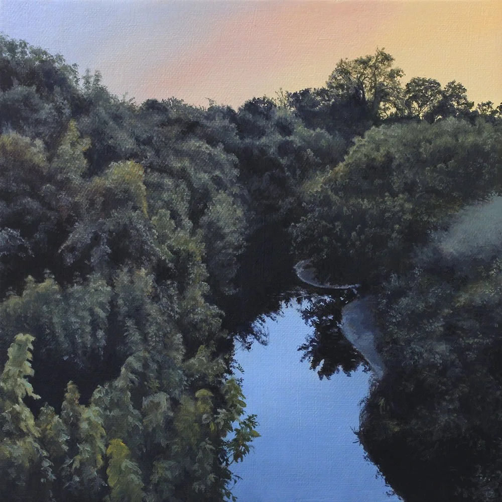 "Big Bear Creek", Oil on Canvas, 8 x 8 inches, 2017