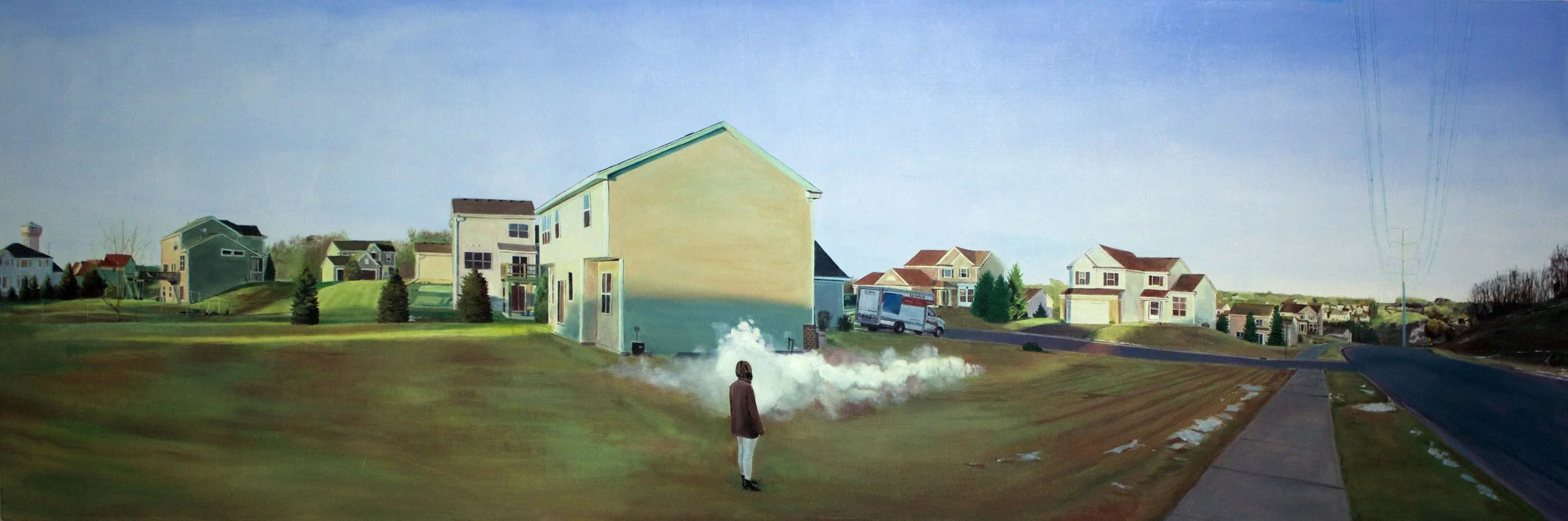 "Cottage Grove, Minnesota", Oil on Canvas 24 x 72 inches, 2012