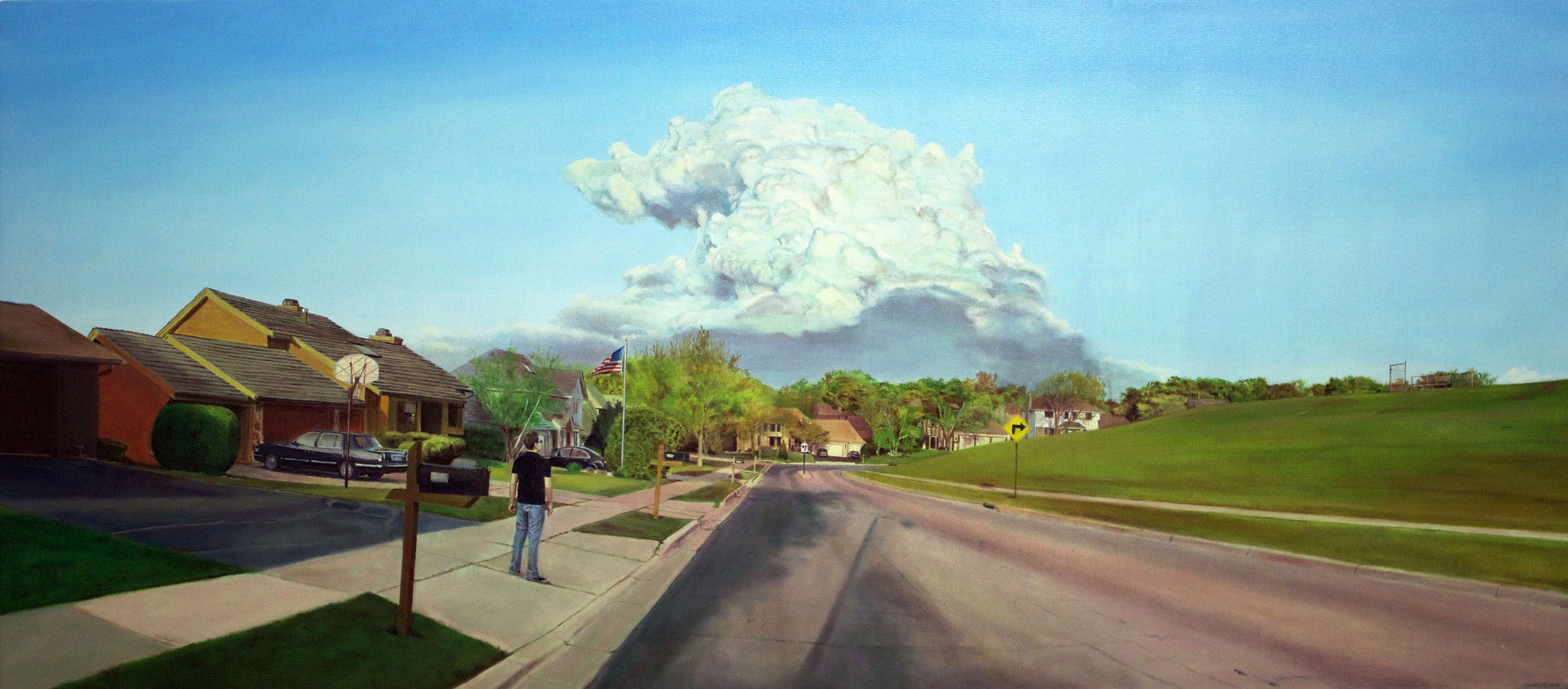 "Bloomington, Minnesota", Oil on Canvas, 24 x 54 inches, 2012