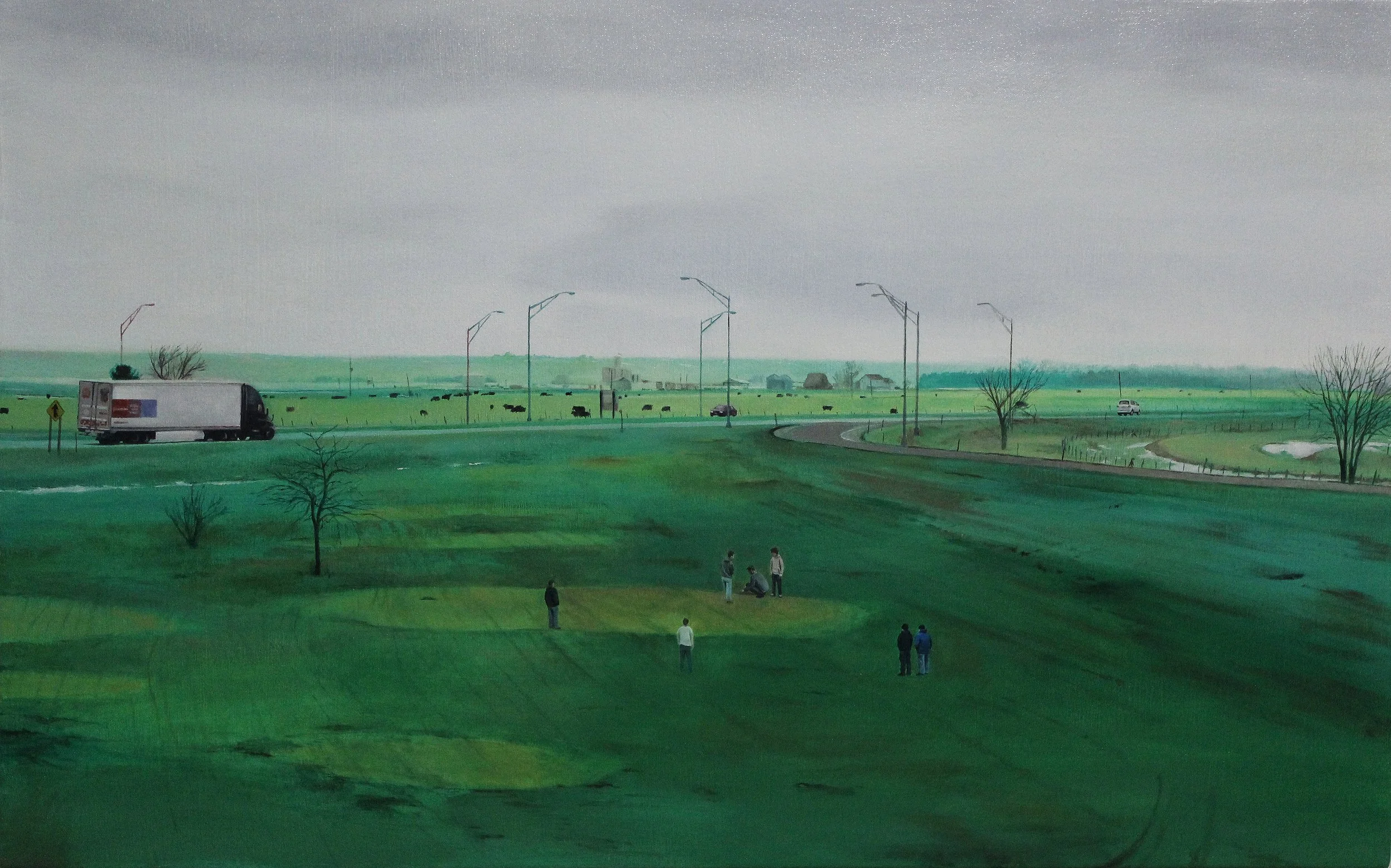 "Deuel County, Nebraska", Oil on Canvas, 20 x 32 inches, 2013