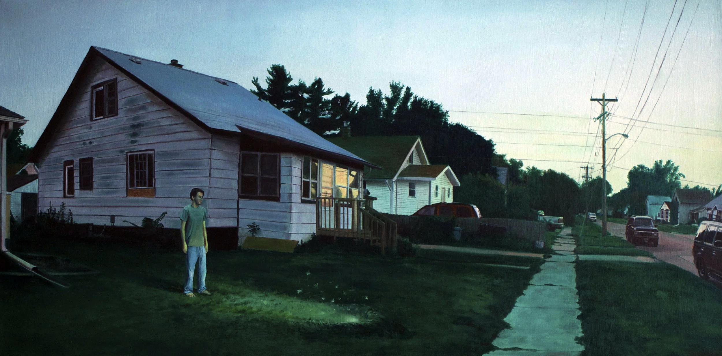 "Marshalltown, Iowa", Oil on Canvas, 24 x 50 inches, 2013
