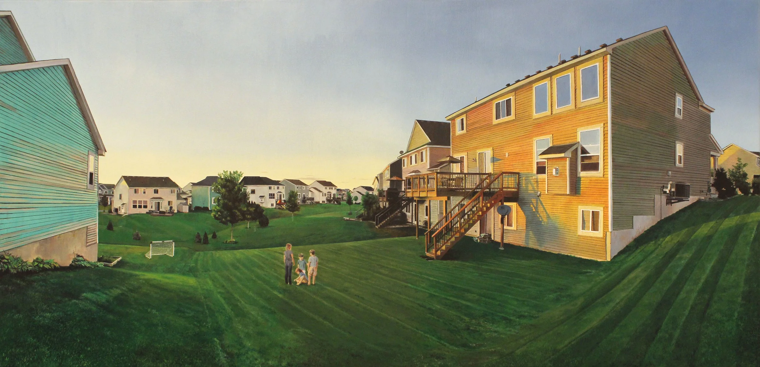 "Woodbury, Minnesota", Oil on Canvas, 30 x 62 inches, 2015