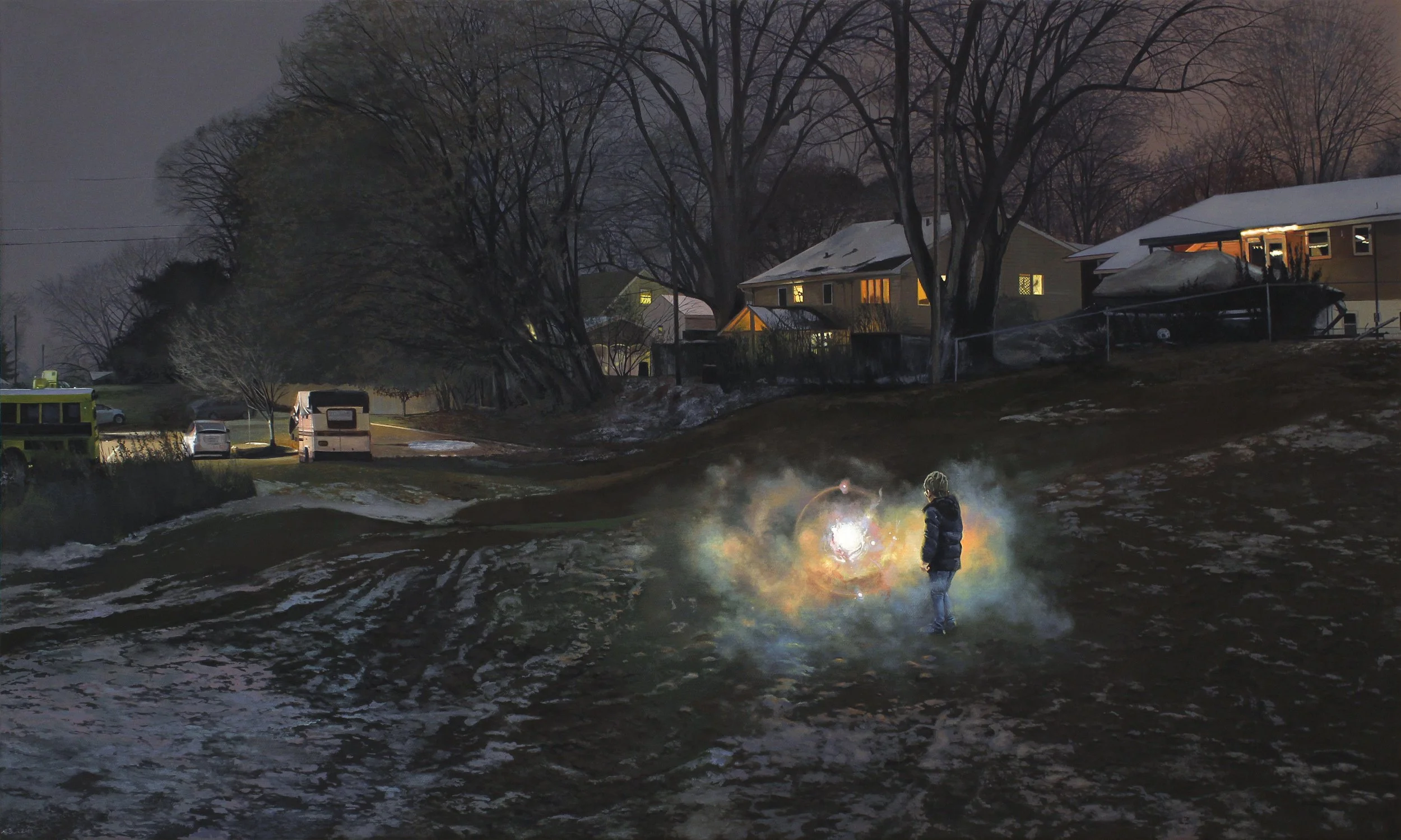 "Mielke Park (Oracle)", Oil on Canvas, 18 x 30 inches, 2019