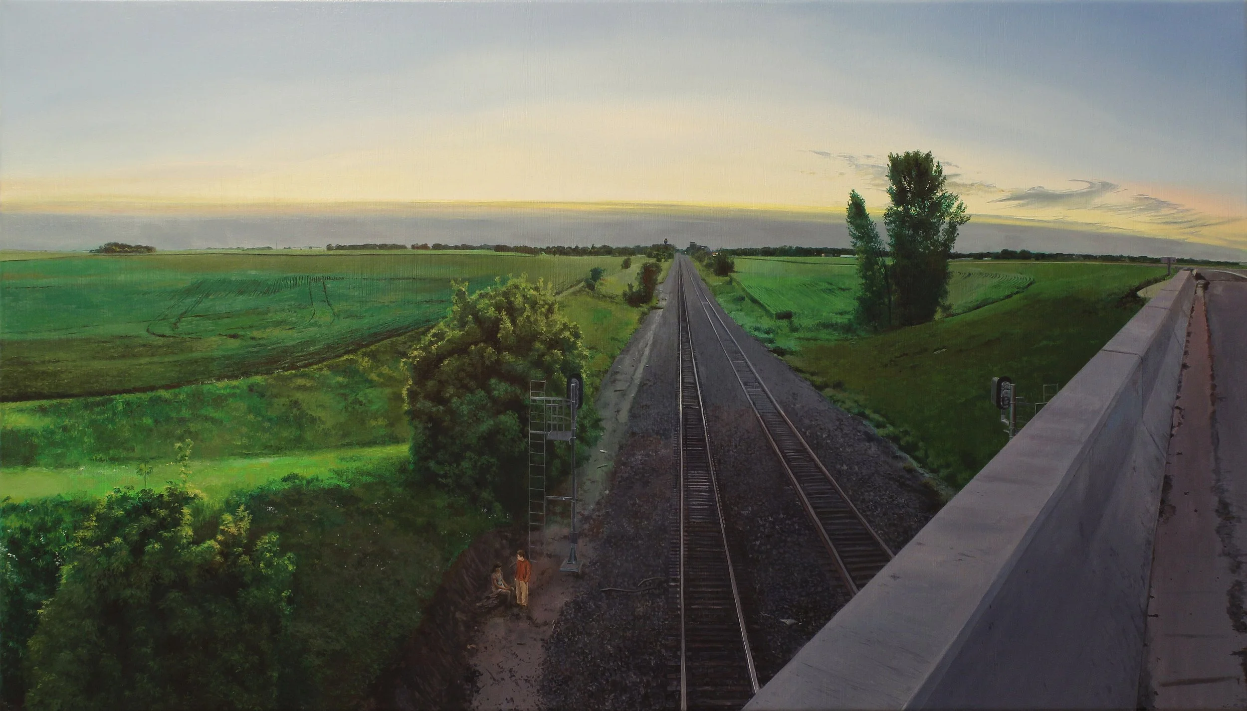 "Kerkhoven, Minnesota", Oil on Canvas, 24 x 42 inches, 2016