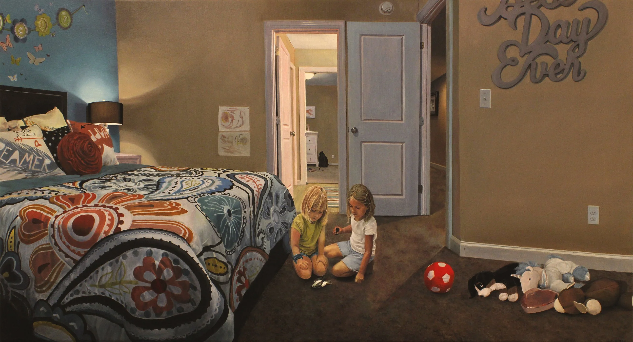 "5760 Peony Court", Oil on Canvas, 26 x 48 inches, 2016