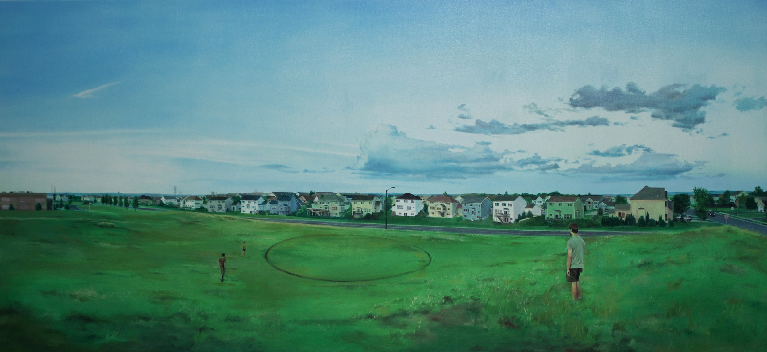 "Shakopee, Minnesota", Oil on Canvas, 28 x 60 inches, 2012