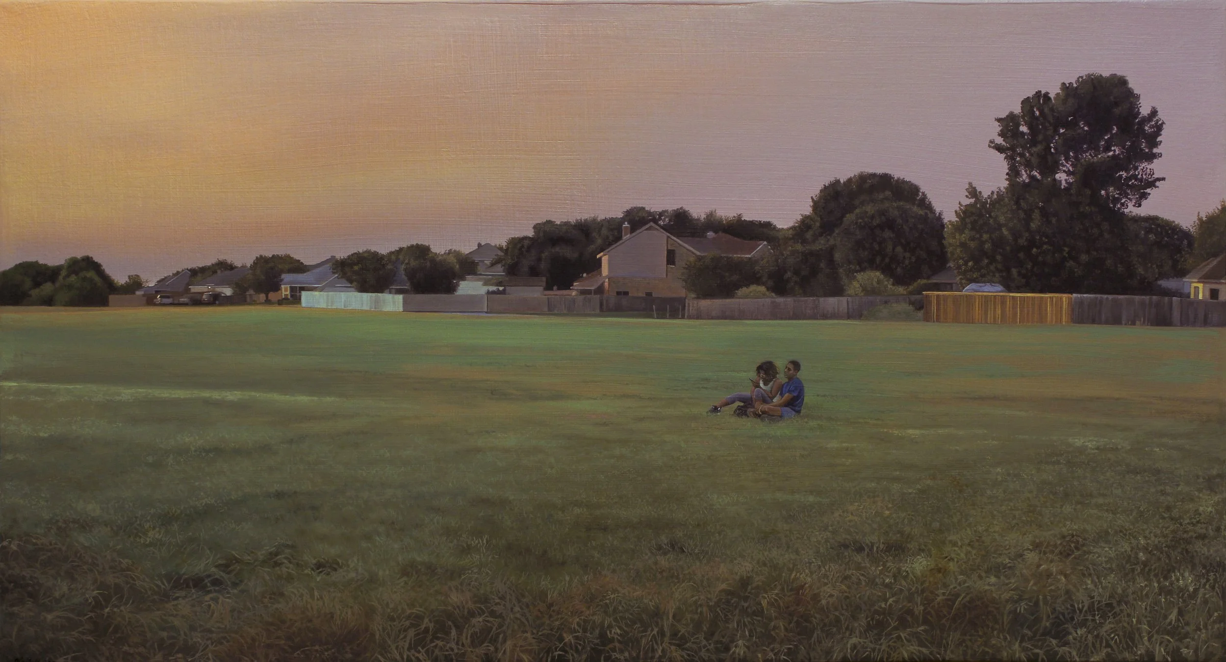 "DeSoto, Texas", Oil on Canvas, 12 x 22 inches, 2020