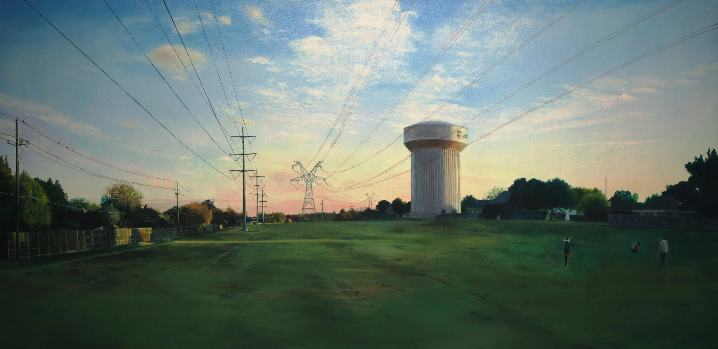 "Plano, Texas", Oil on Canvas, 26 x 54 inches, 2014