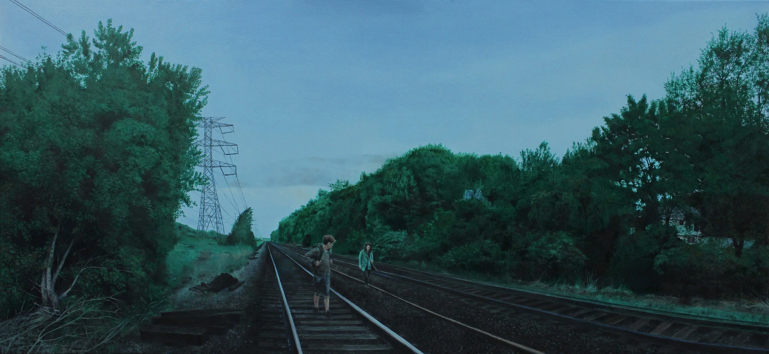 "Coon Rapids, Minnesota", Oil on Canvas, 26 x 56 inches, 2015