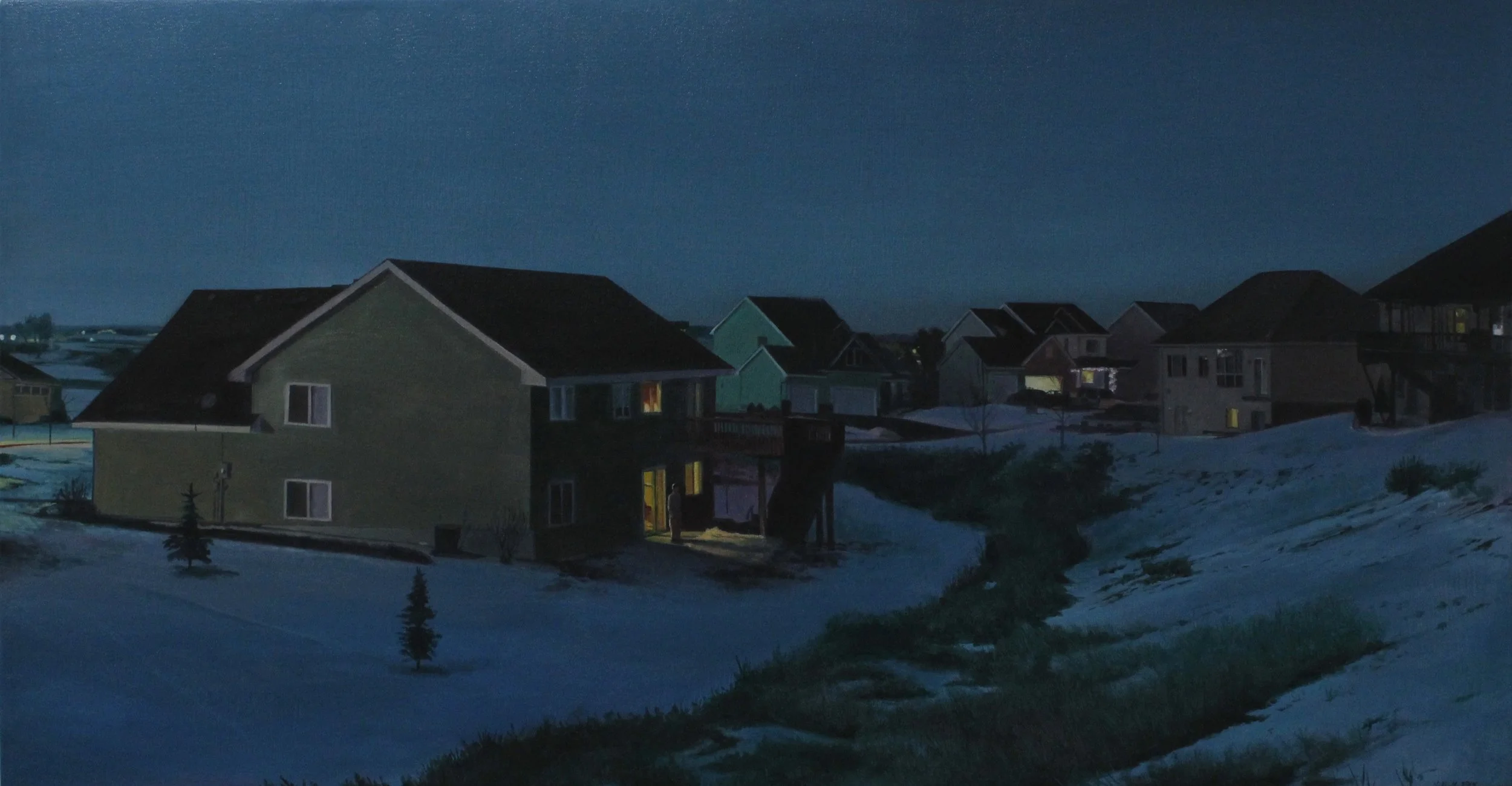 "New Market, Minnesota", Oil on Canvas, 18 x 34 inches, 2014