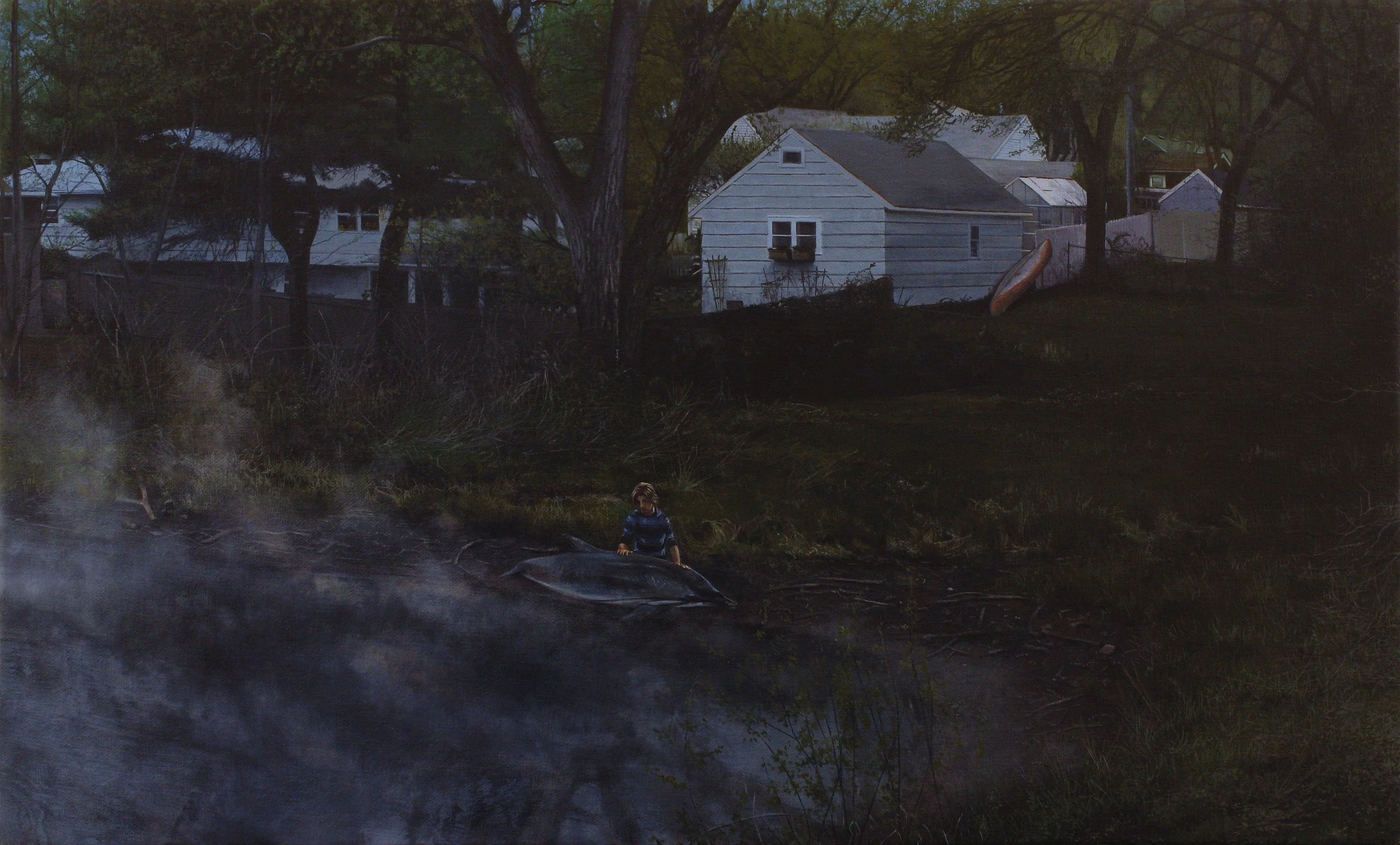 "Confluence (endings and beginnings)", Oil on Canvas, 12 x 20 inches, 2021
