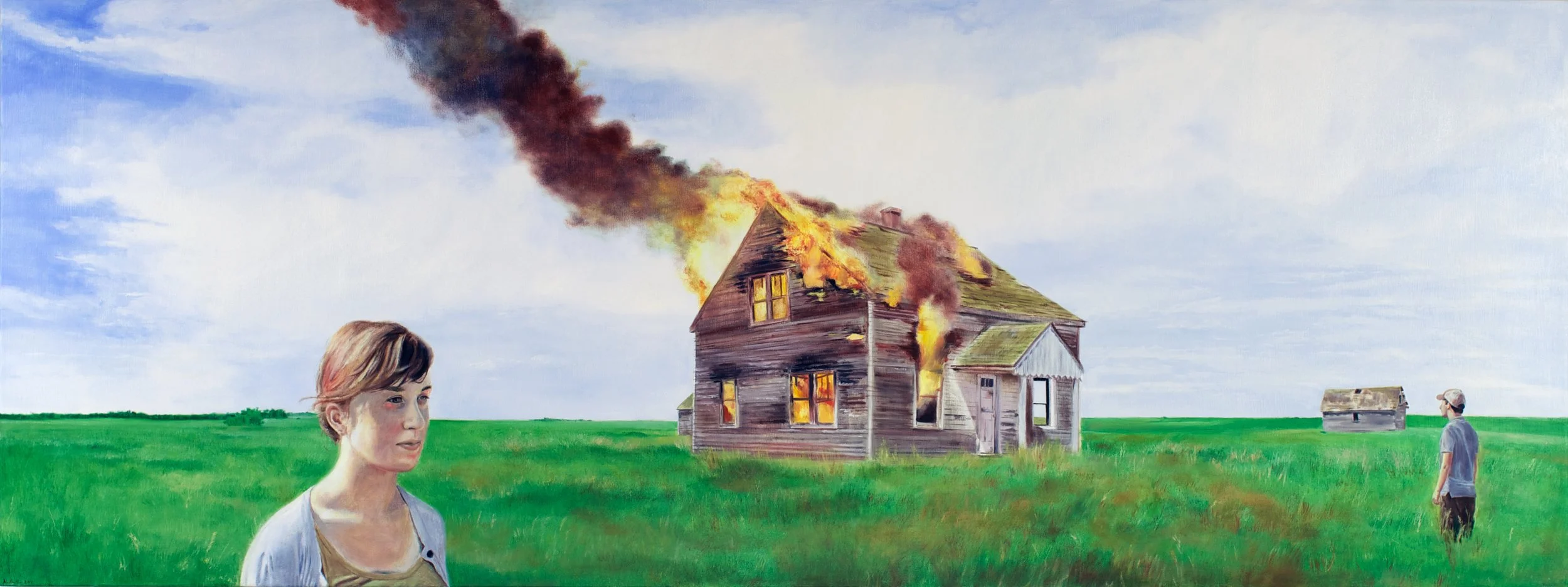 "American Decadence (Codington County, South Dakota)", Oil on Canvas, 24 x 64 inches, 2011