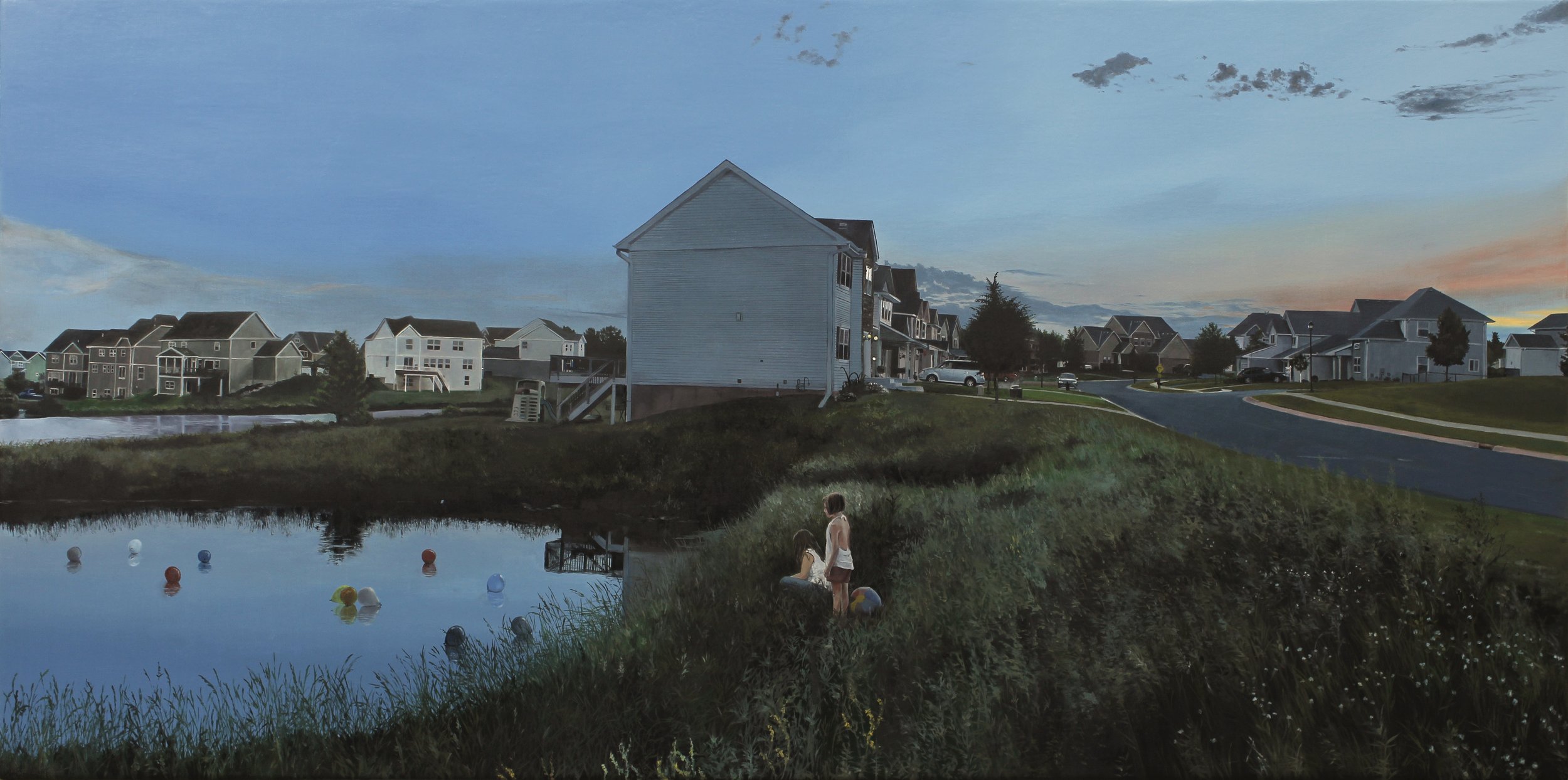"Falkirk Trail, Lakeville, Minnesota", Oil on Canvas, 18 x 36 inches, 2016