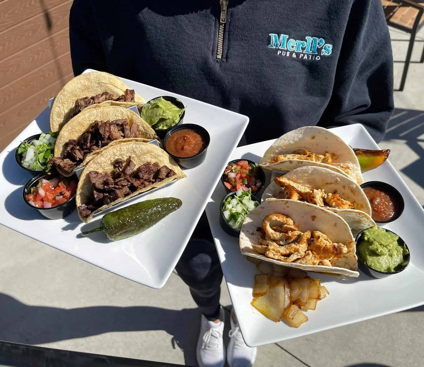 You can never go wrong with Taco Wednesday at Merll&rsquo;s!🌮🤩
Whether you dig chicken, steak, corn tortillas, or flour, we&rsquo;ve got options for you🎉

#merlls #merllspubpatio #waukee #waukeeiowa #tacos #tacowednesday #steaktacos #chickentacos