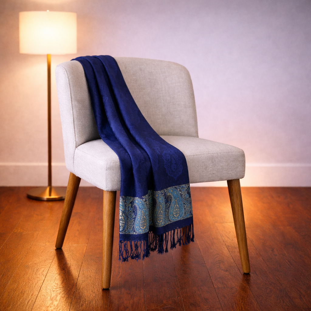 Navy Pashmina