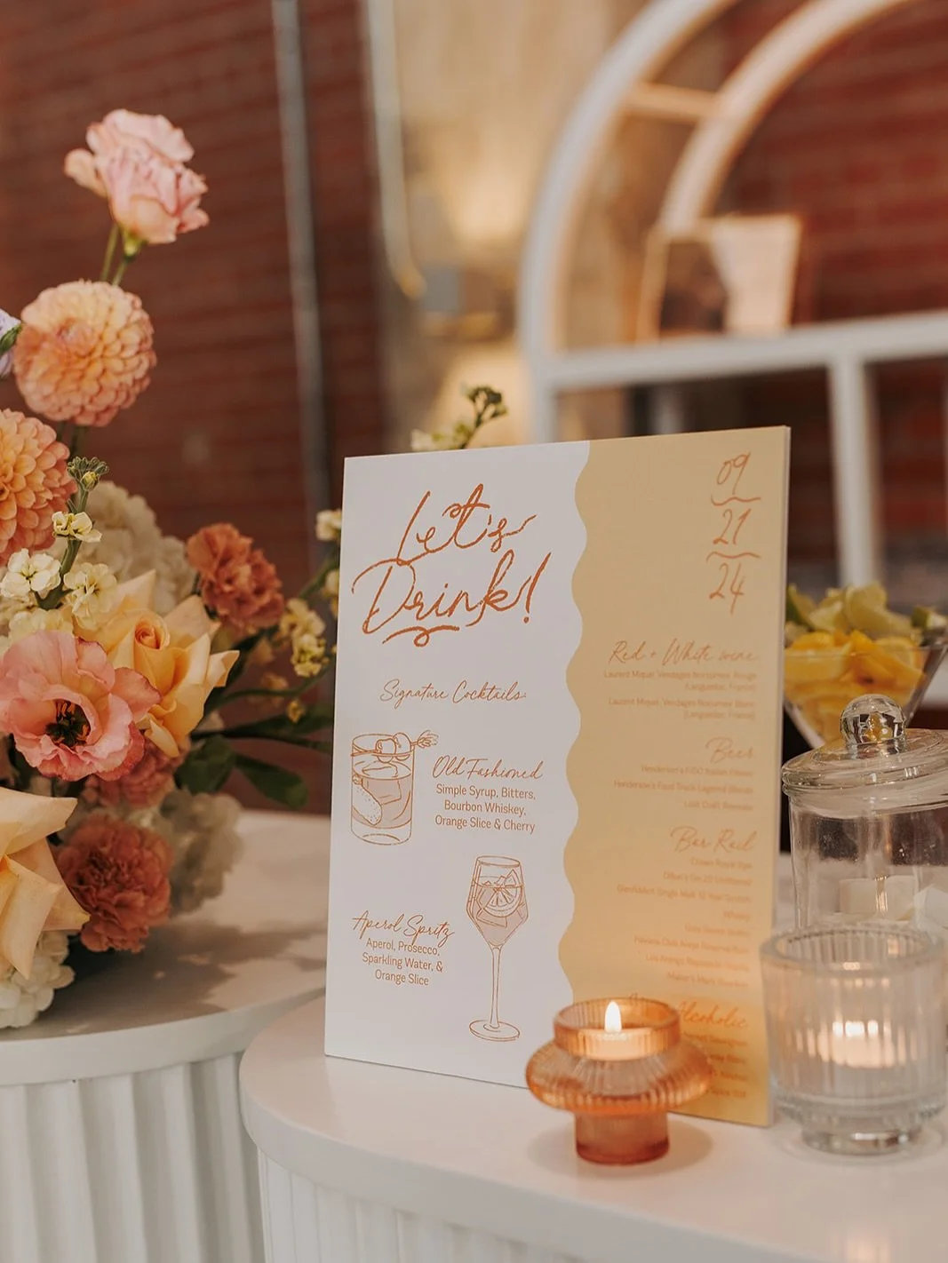 We&rsquo;re so thrilled to see Brittany &amp; Brendan&rsquo;s vibrant celebration featured on @weddingchicks
! 🌈✨

All their day-of stationery and signage was designed and hand-illustrated by yours truly &mdash; from die-cut wine/place cards to the 