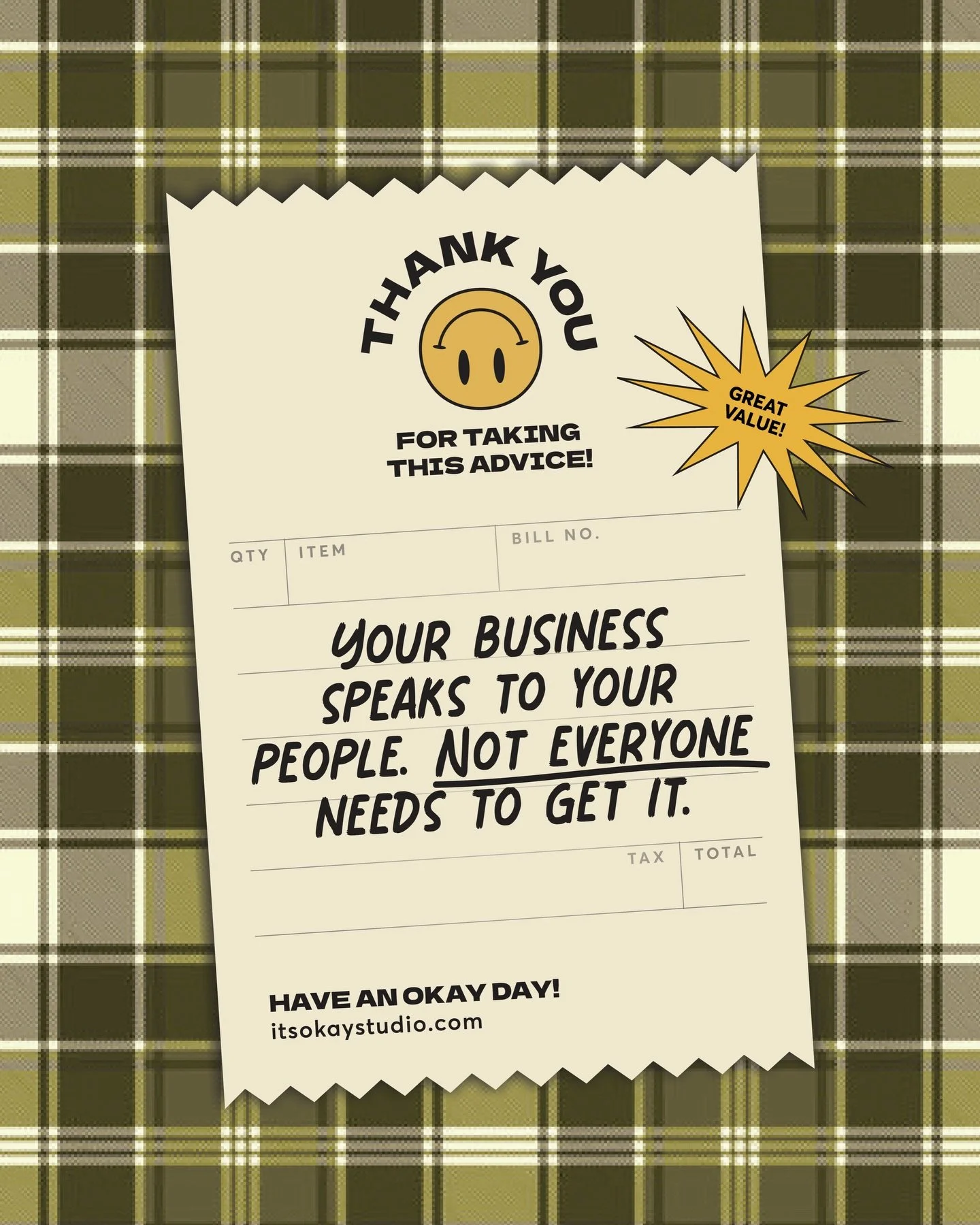 Just a little advice. No purchase necessary. 🤑

#brandadvice