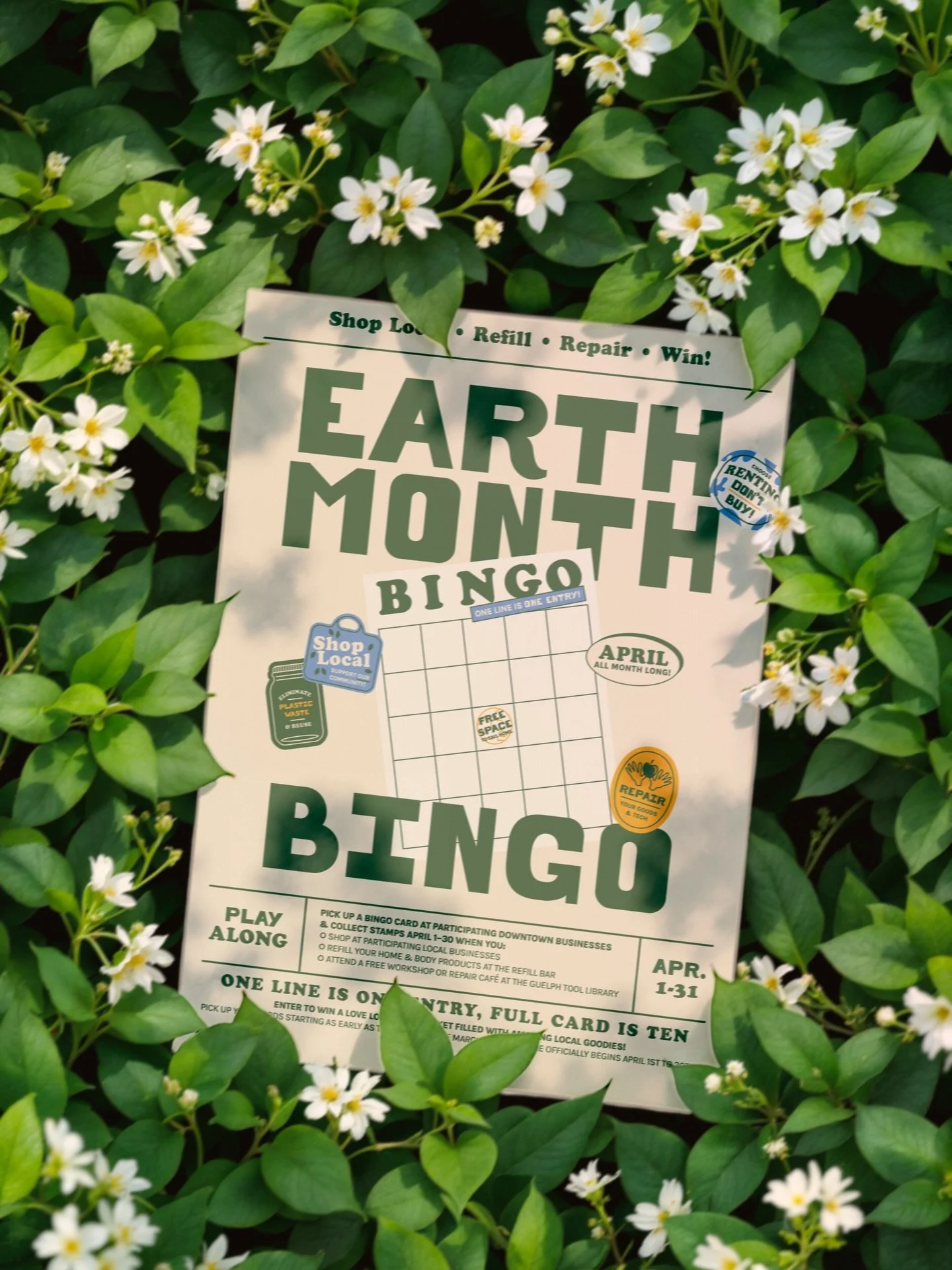 A little something I helped @the.refill.bar with the past couple weeks. An awesome little earth month endeavour with the businesses in the downtown core to drive more people to our local businesses and create environmental action! Don&rsquo;t miss ou