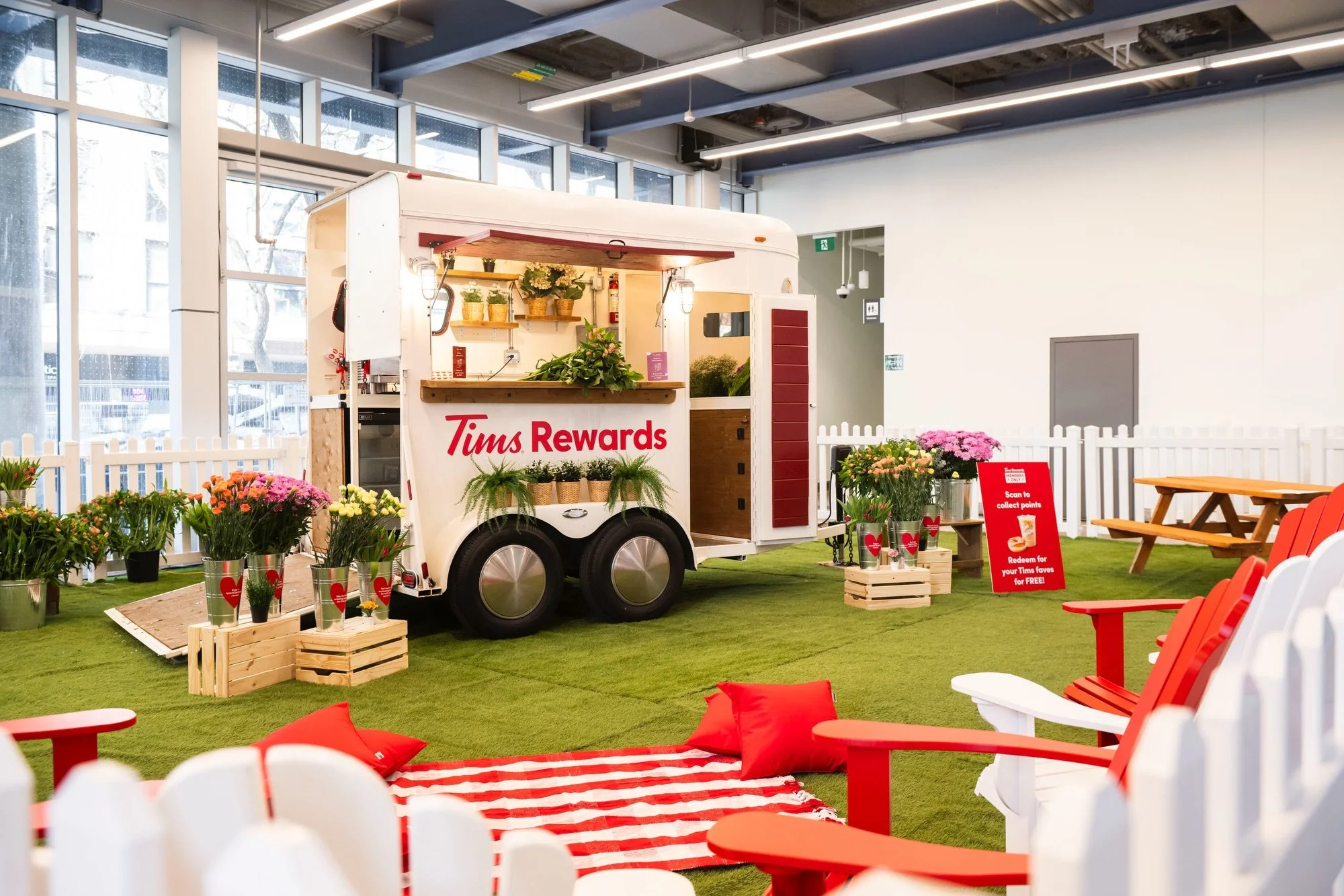 POV: Trying to wrap my head around over 100hrs of design that people experience in a single afternoon. ☕️✨ 
My biggest design project of 2026 (so far!). 30+ renderings, 40+ print pieces, 11 custom activations all for the Tim Hortons Spring Social&mda