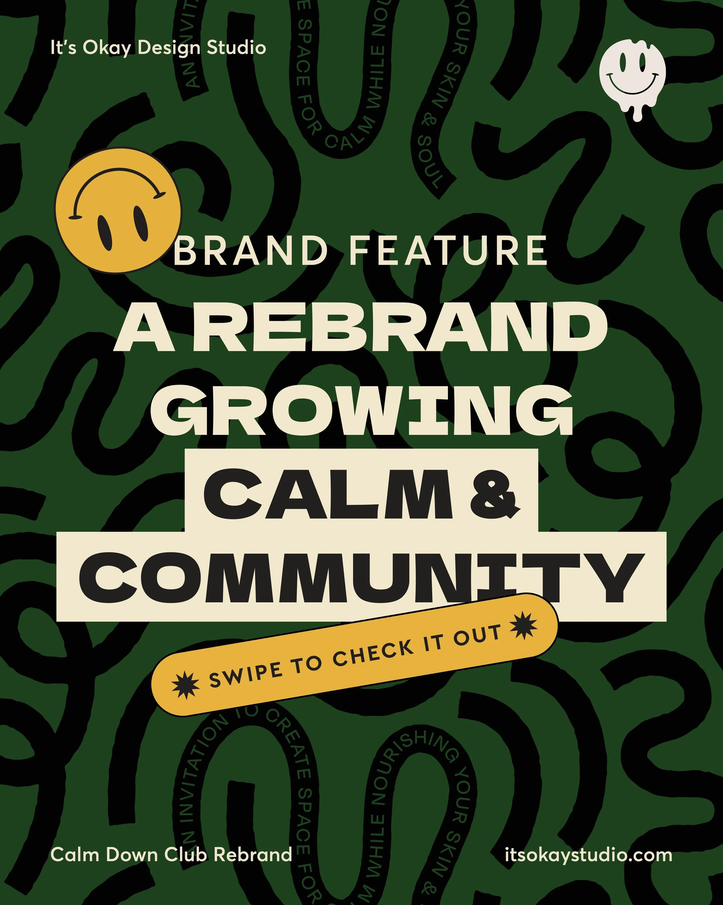 Calm Down Club, meet your new look. 🌿

We got to team up with the wonderful Cassandra to bring her brand to life. It now has all the warmth, softness and fun she brings to every facial, retreat and gathering. Swipe through to see the logos, the cust