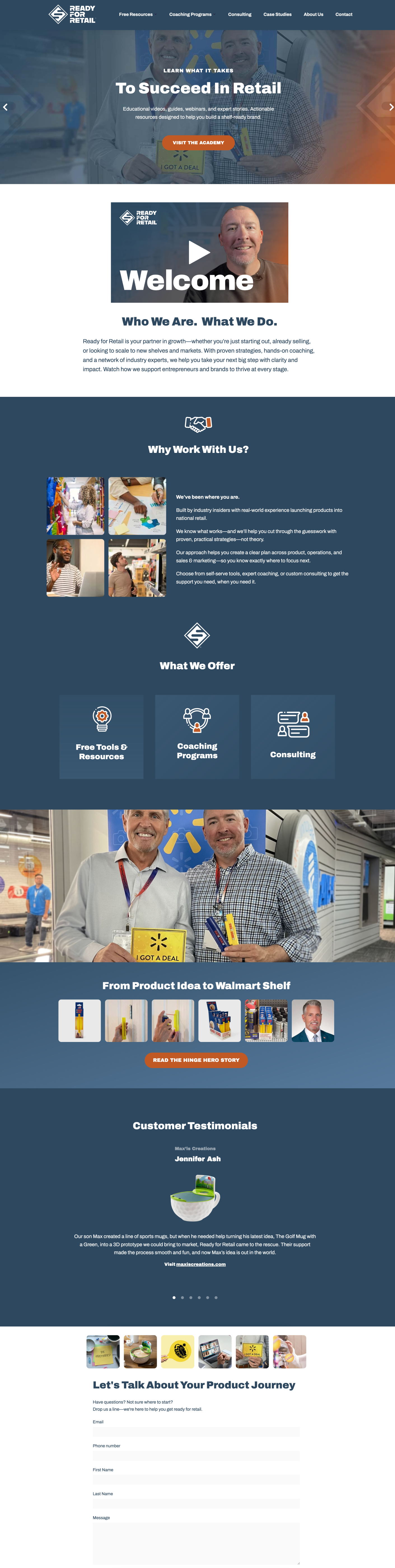 Ready For Retail Website and Brand Building by Path Creative