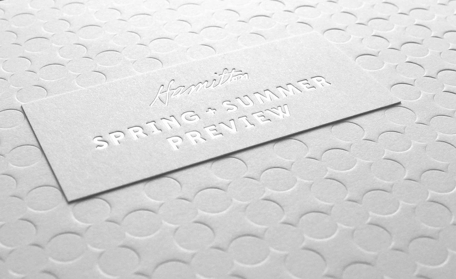 French Fox Design: Hamilton Shirts Debossed & Silver Foil Stamped Press Preview Invite