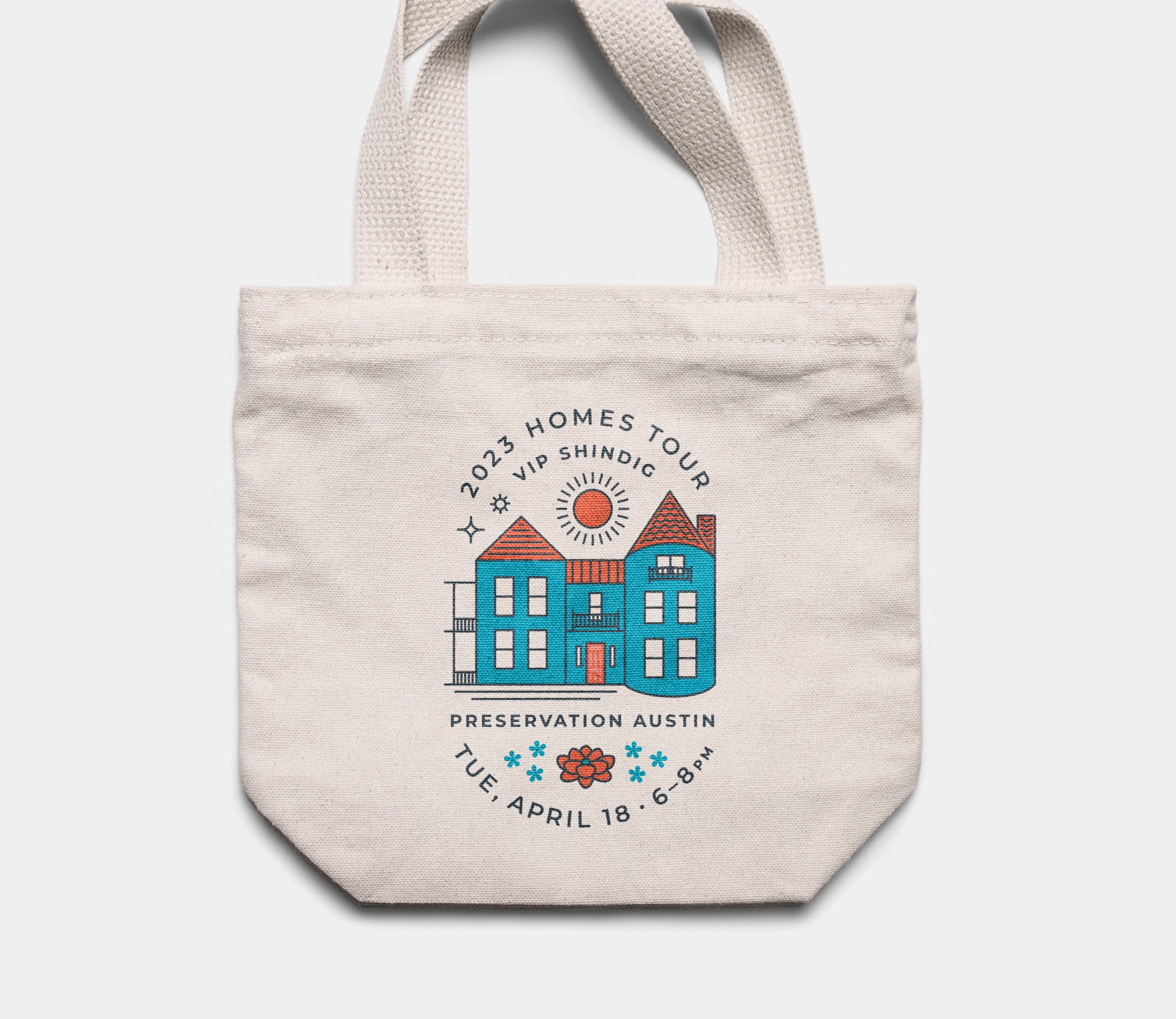 French Fox Design: Preservation Austin 2023 Homes Tour VIP Party, Canvas Tote Bag