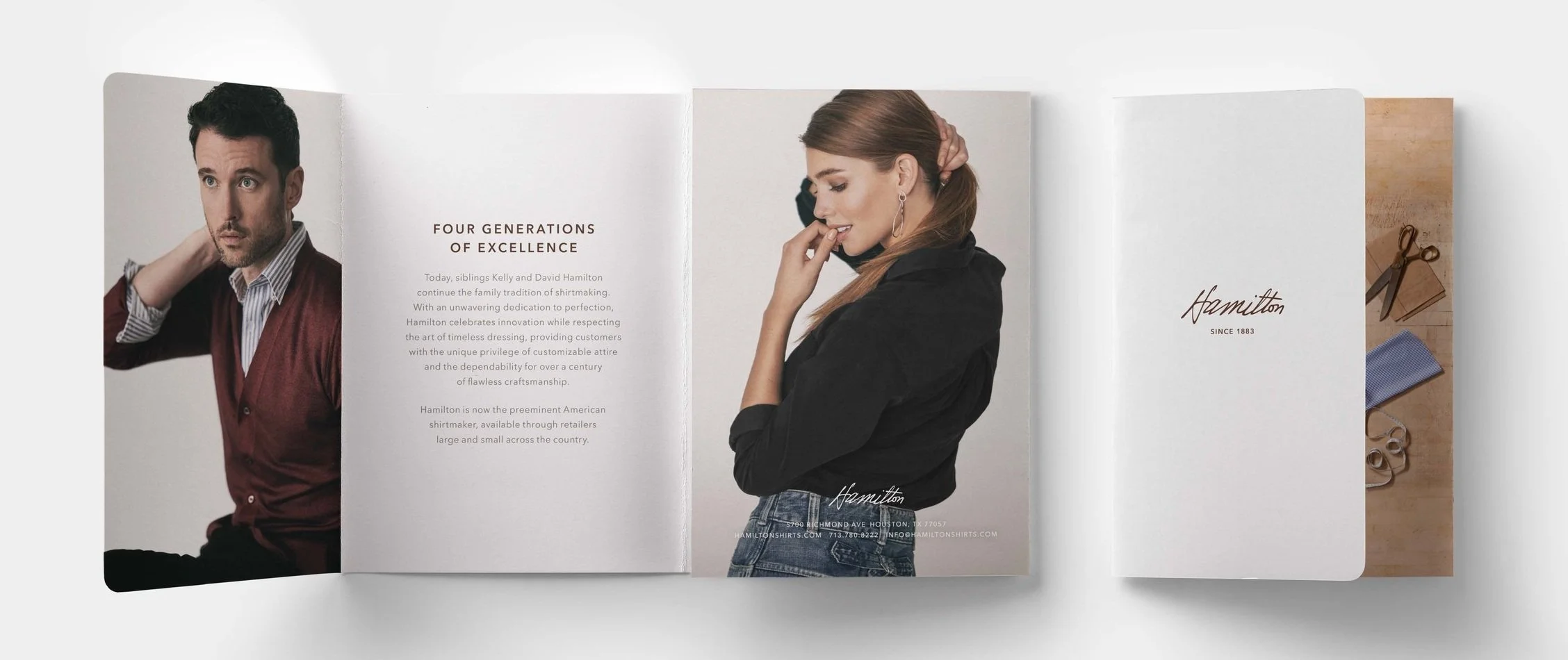French Fox Design: Hamilton Shirts Printed Brochure
