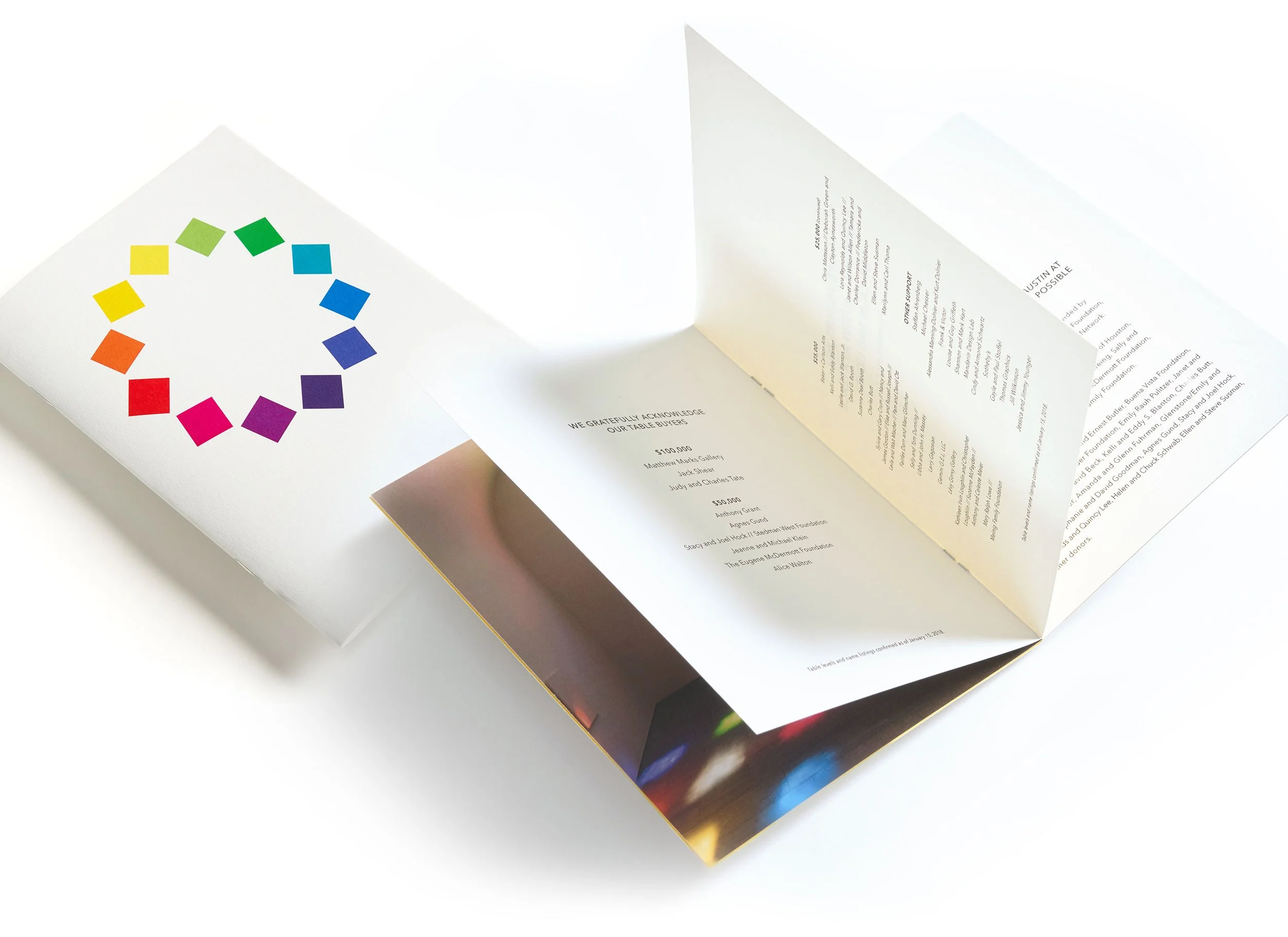 French Fox Design: Blanton Museum of Art 2018 Ellsworth Kelly's Austin Unveiling, Printed Program