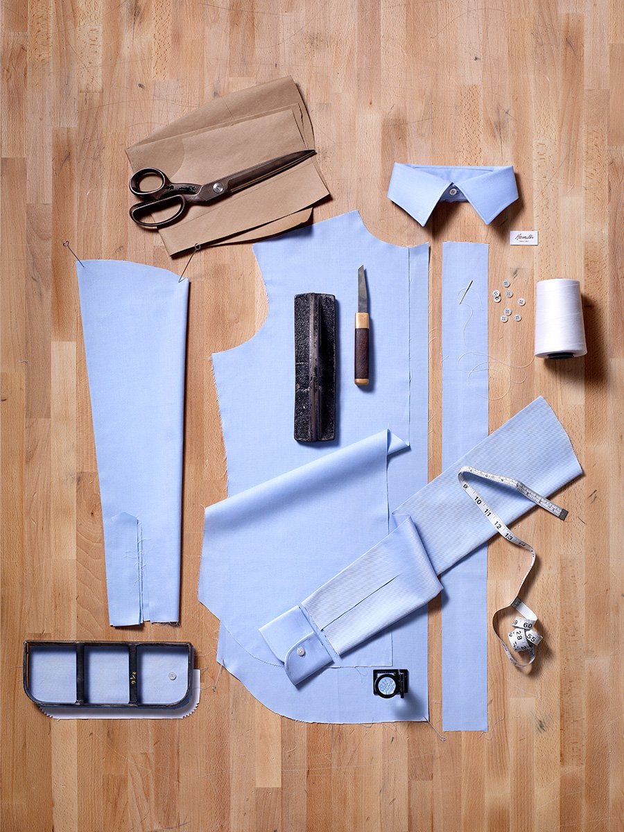 French Fox Design: Hamilton Shirts Photography Art Direction, Deconstructed Dress Shirt