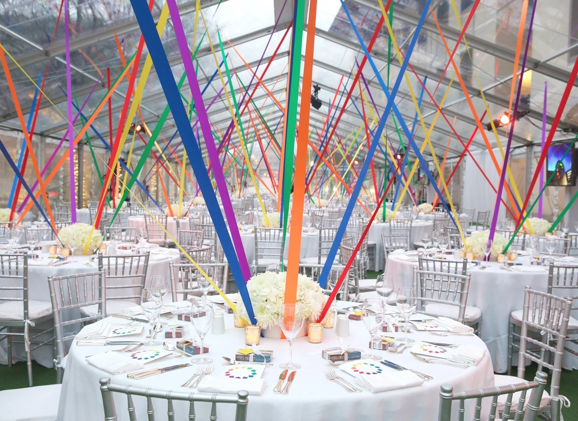 French Fox Design: Blanton Museum of Art 2018 Ellsworth Kelly's Austin Unveiling, Table Scape with Printed Program