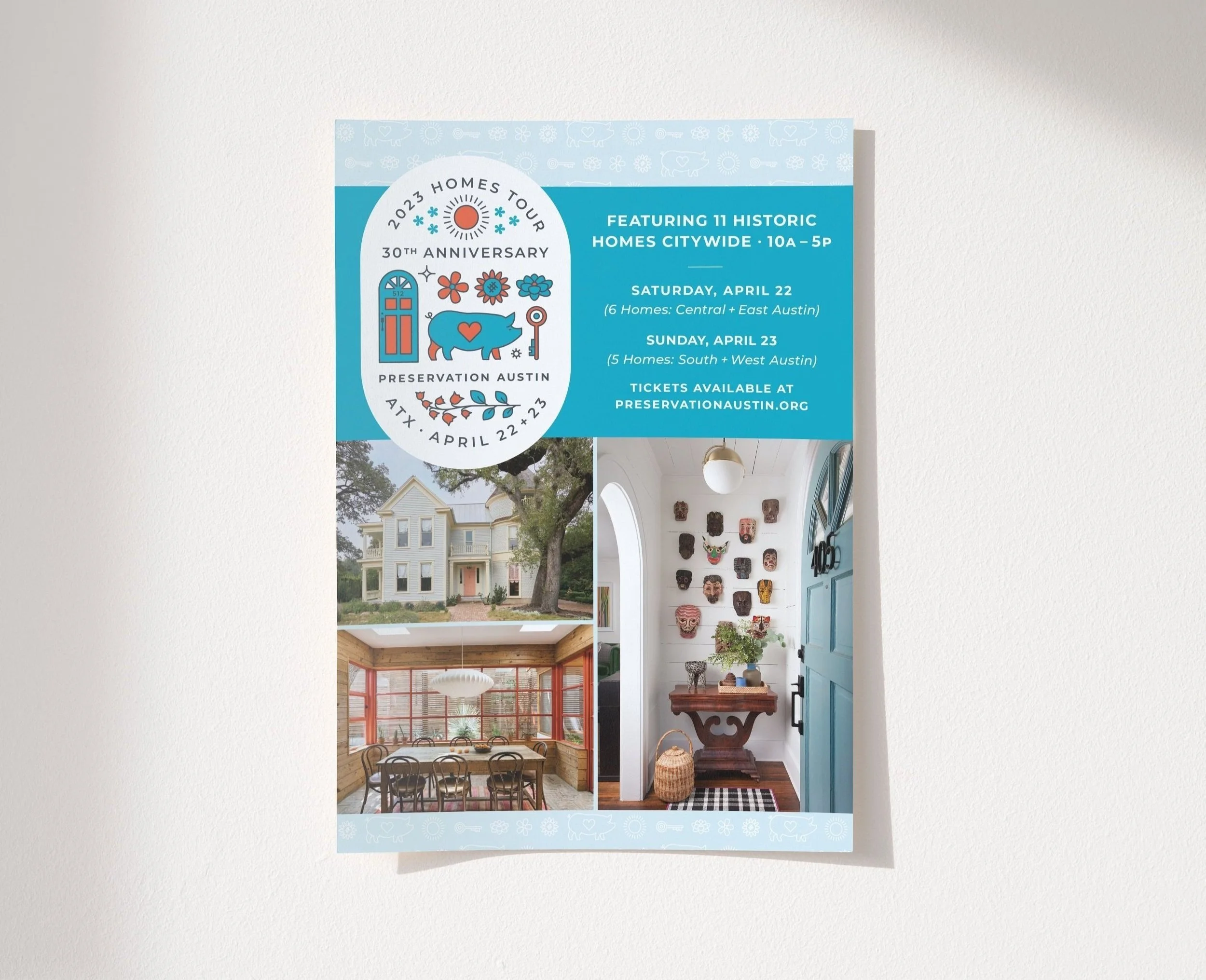 French Fox Design: Preservation Austin 2023 Homes Tour, Poster