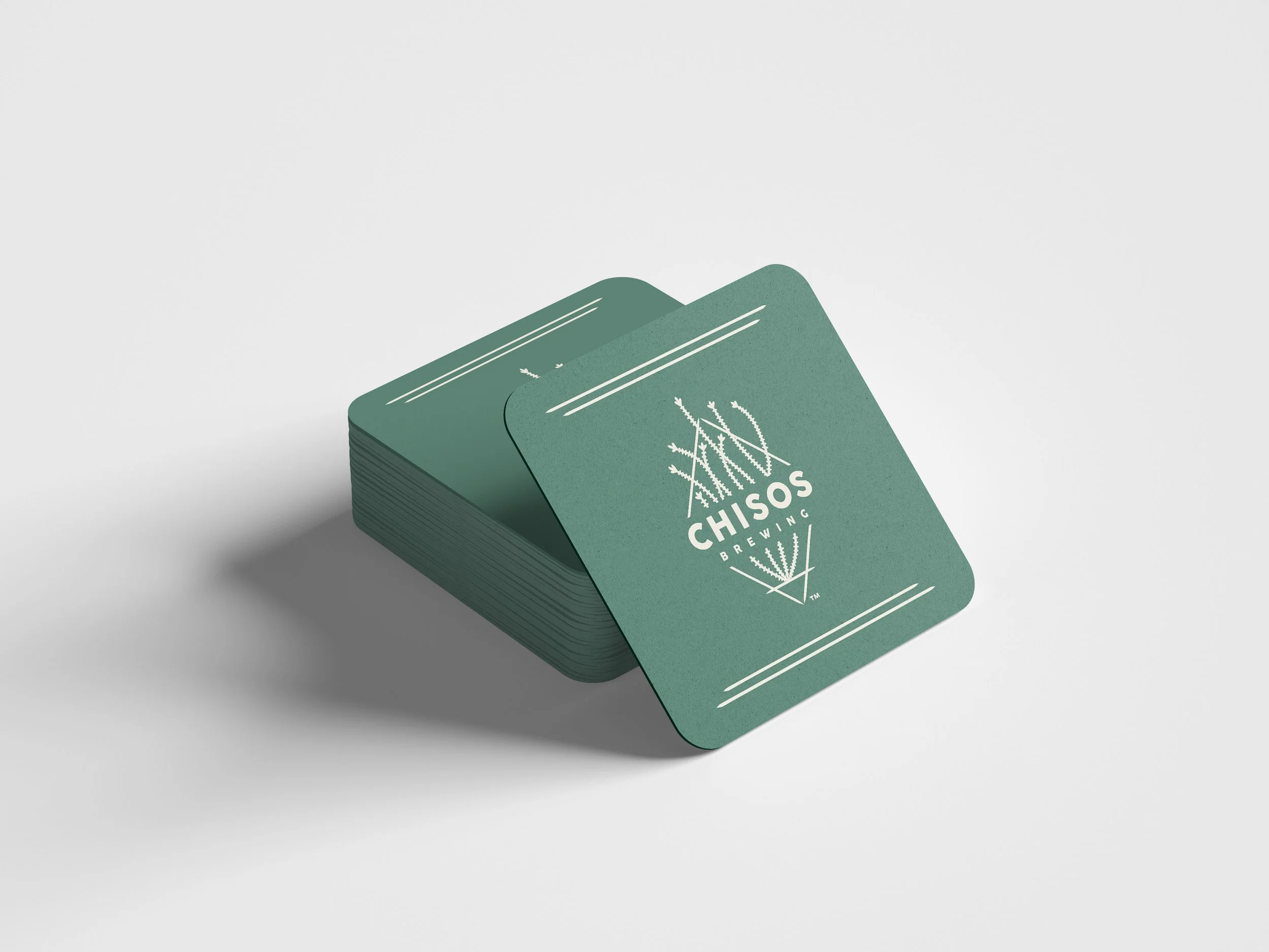 French Fox Design: Chisos Brewing, Logo on Beer Coasters