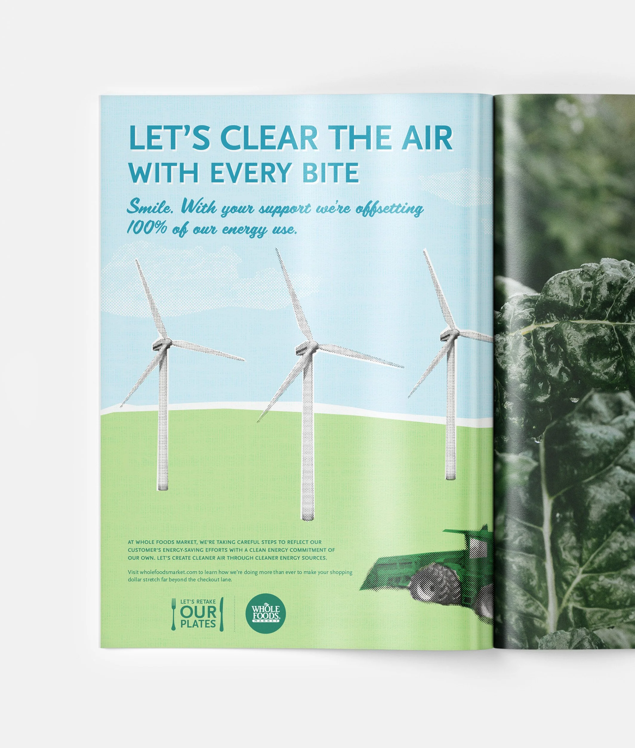 French Fox Design: Whole Foods Market, Lets Retake Our Plates Ad Campaign Featuring a Wind Turbines