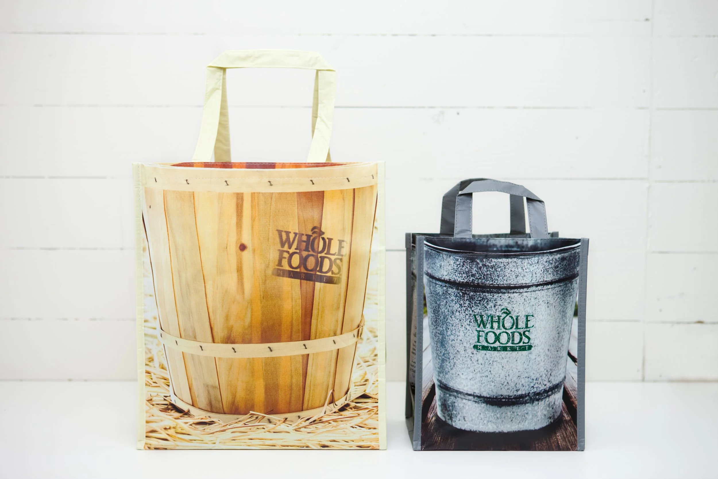French Fox Design: Whole Foods Market, Better Reusable Bags Featuring a Bushel and a Bucket