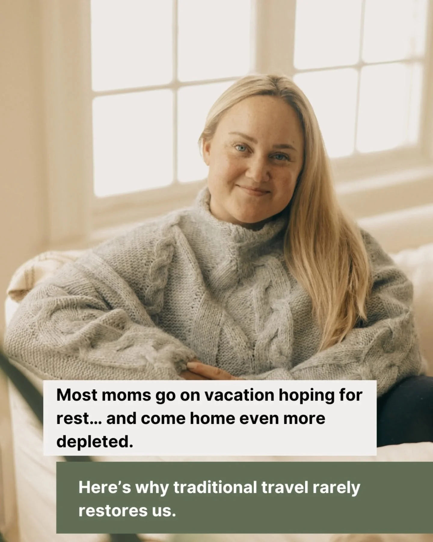 Have you ever gone on vacation hoping for rest&hellip; and come home even more drained?
I felt that for years &mdash; until I finally understood why.

Traditional travel isn&rsquo;t built for mothers.
The mental load, the overstimulation, the nonstop