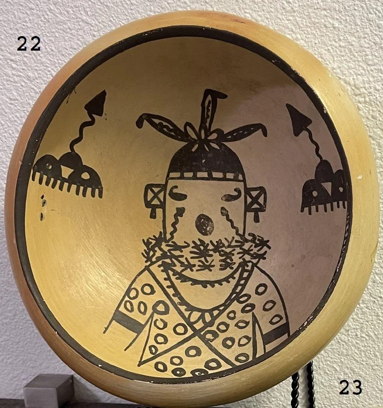 Hopi pottery bowl with Kachina design (1920)