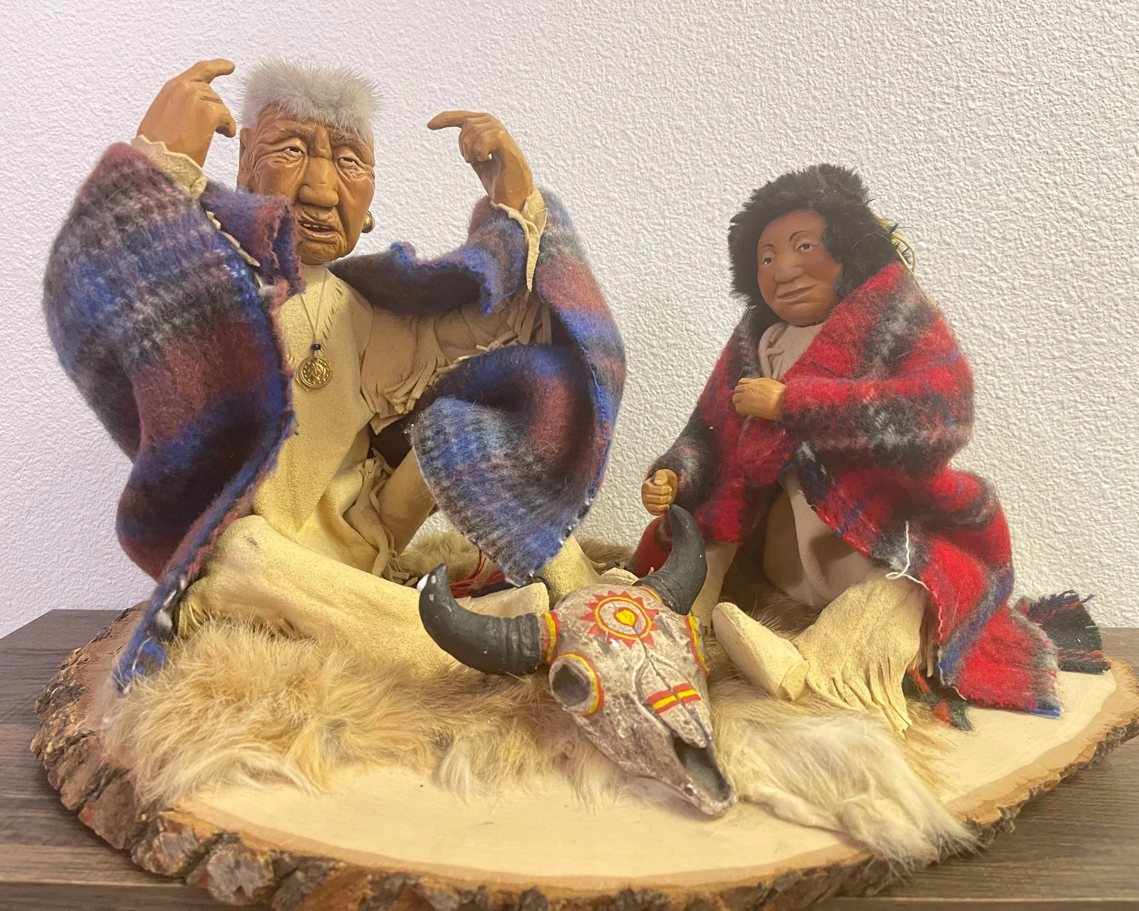 Pawnee Elder sharing buffalo hunt     Shona Hah (1984)