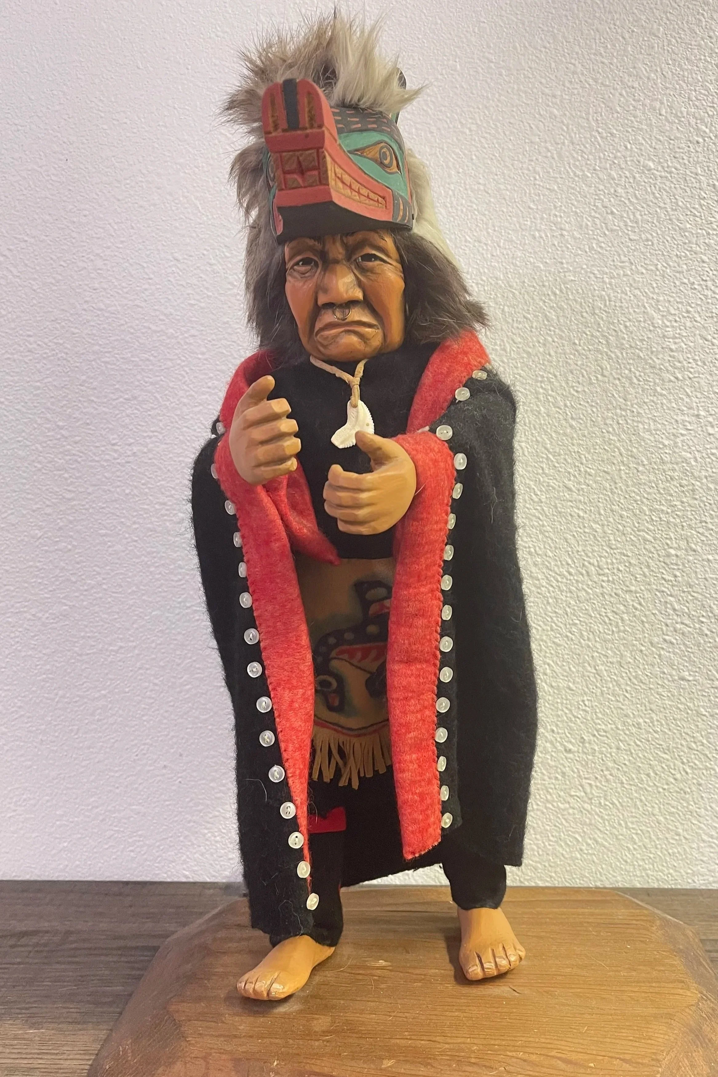 Kwakiutl Chief with  Wolf Headdress  (1977)