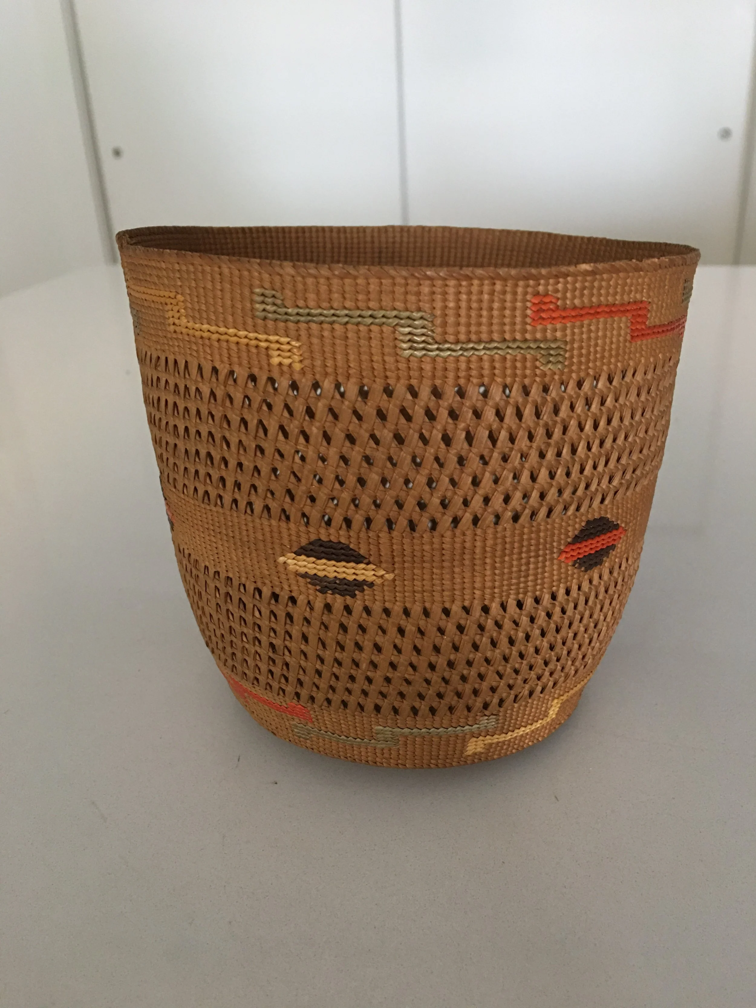 5 Tlingit cylinder basket