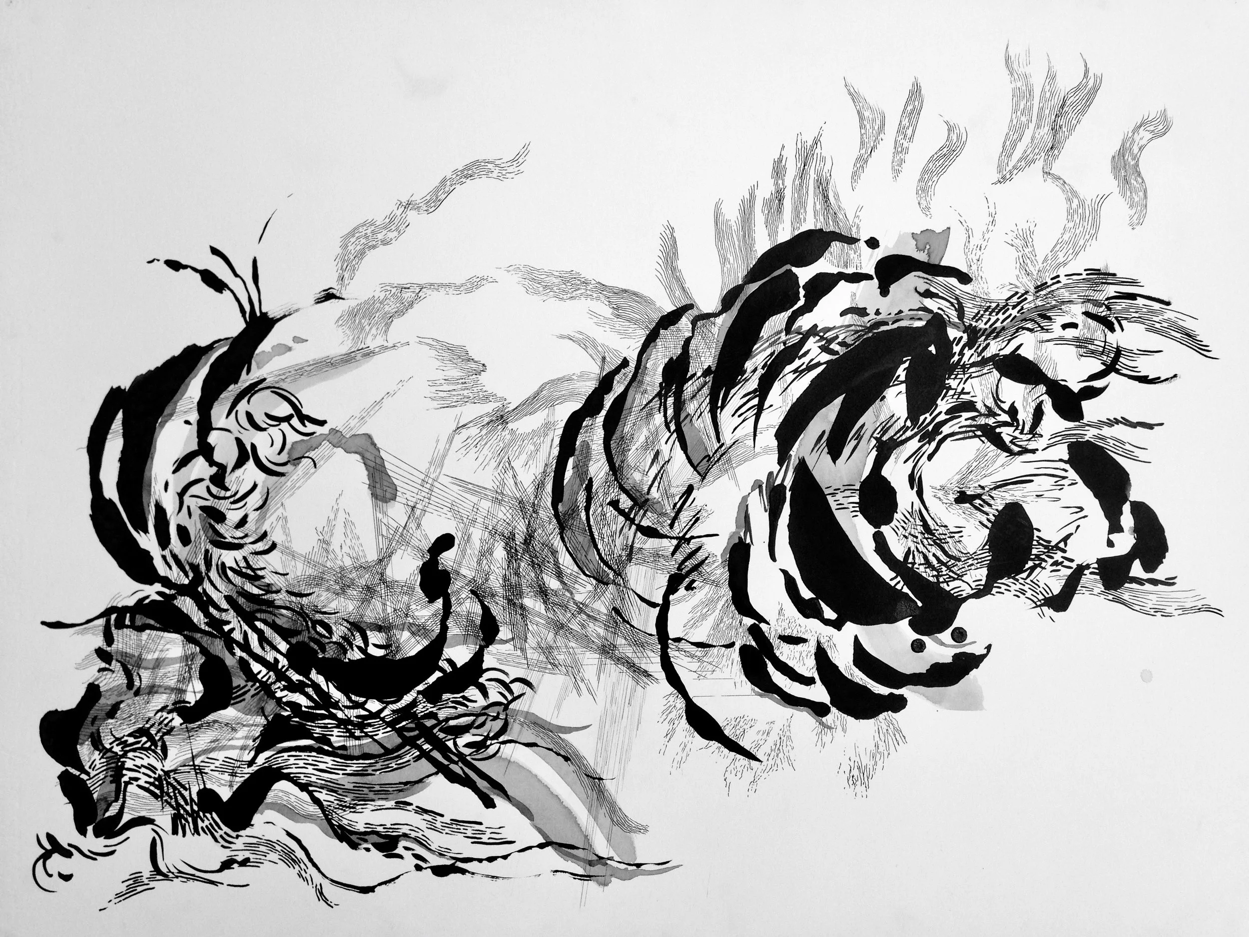 "No Title", India Ink 18" X  24"