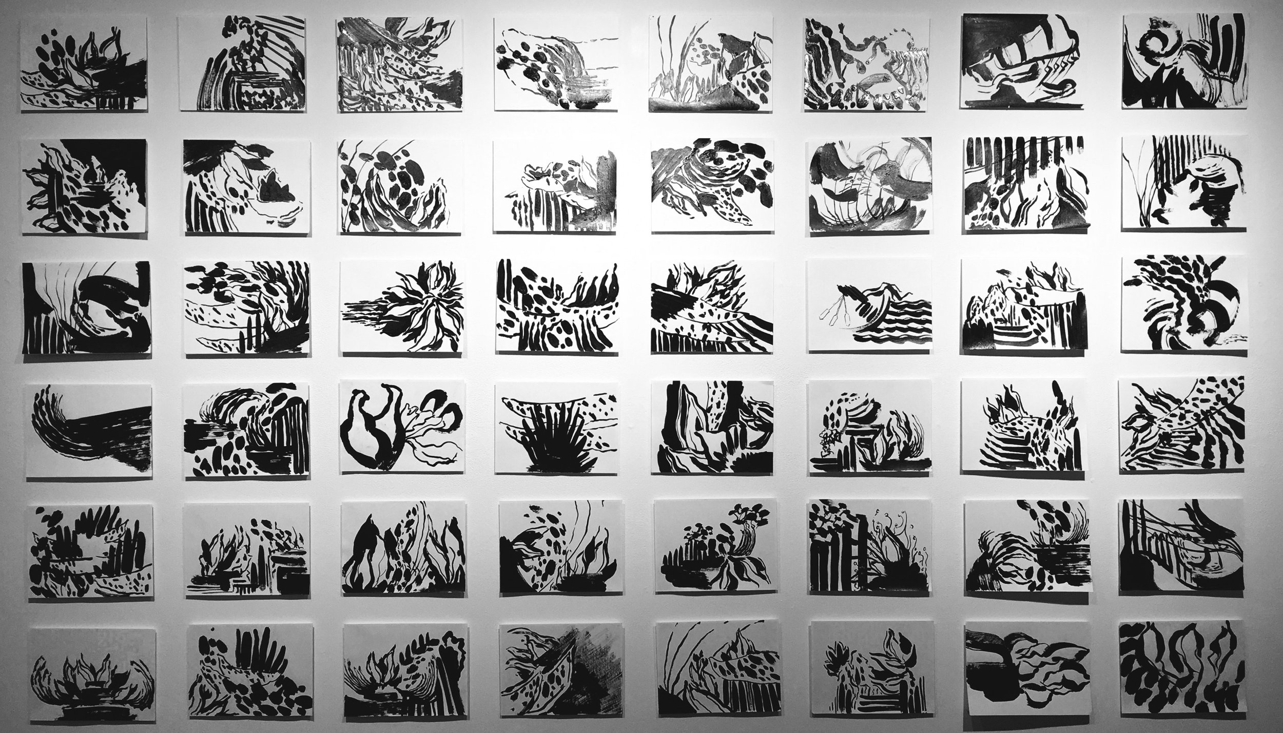 "Windmill Rd", India Ink 4' X  8'