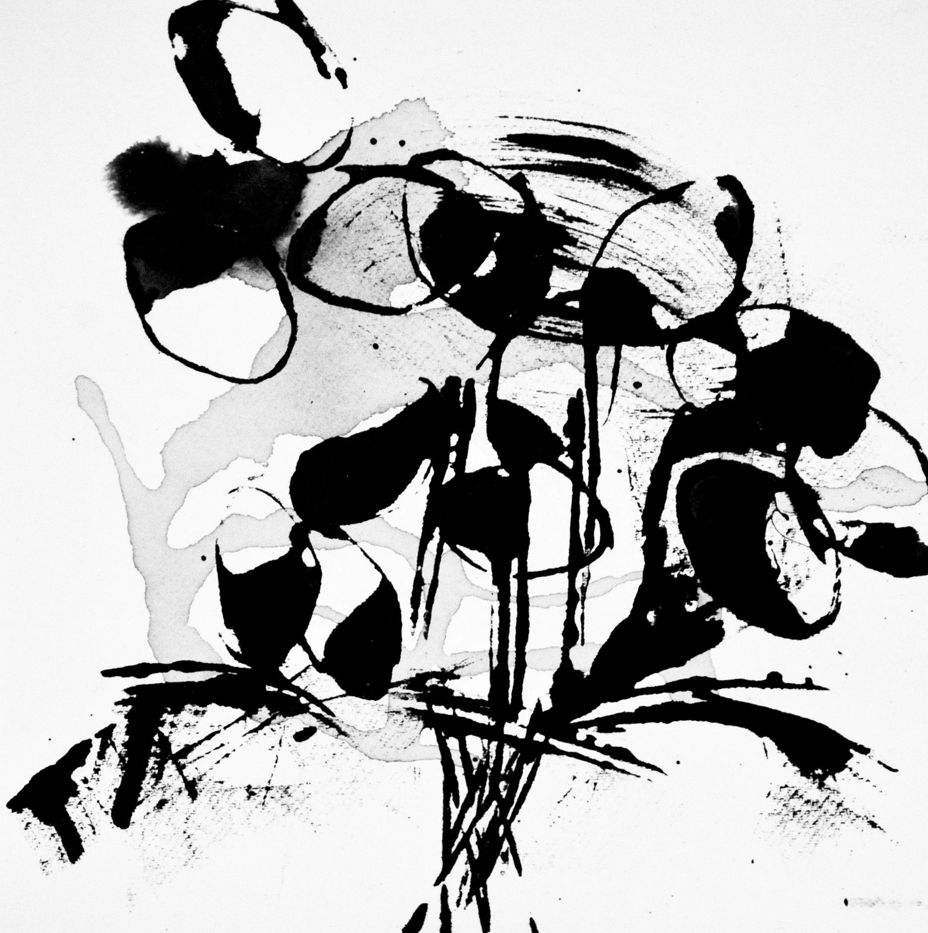 "No Title", India Ink 3" X  3"