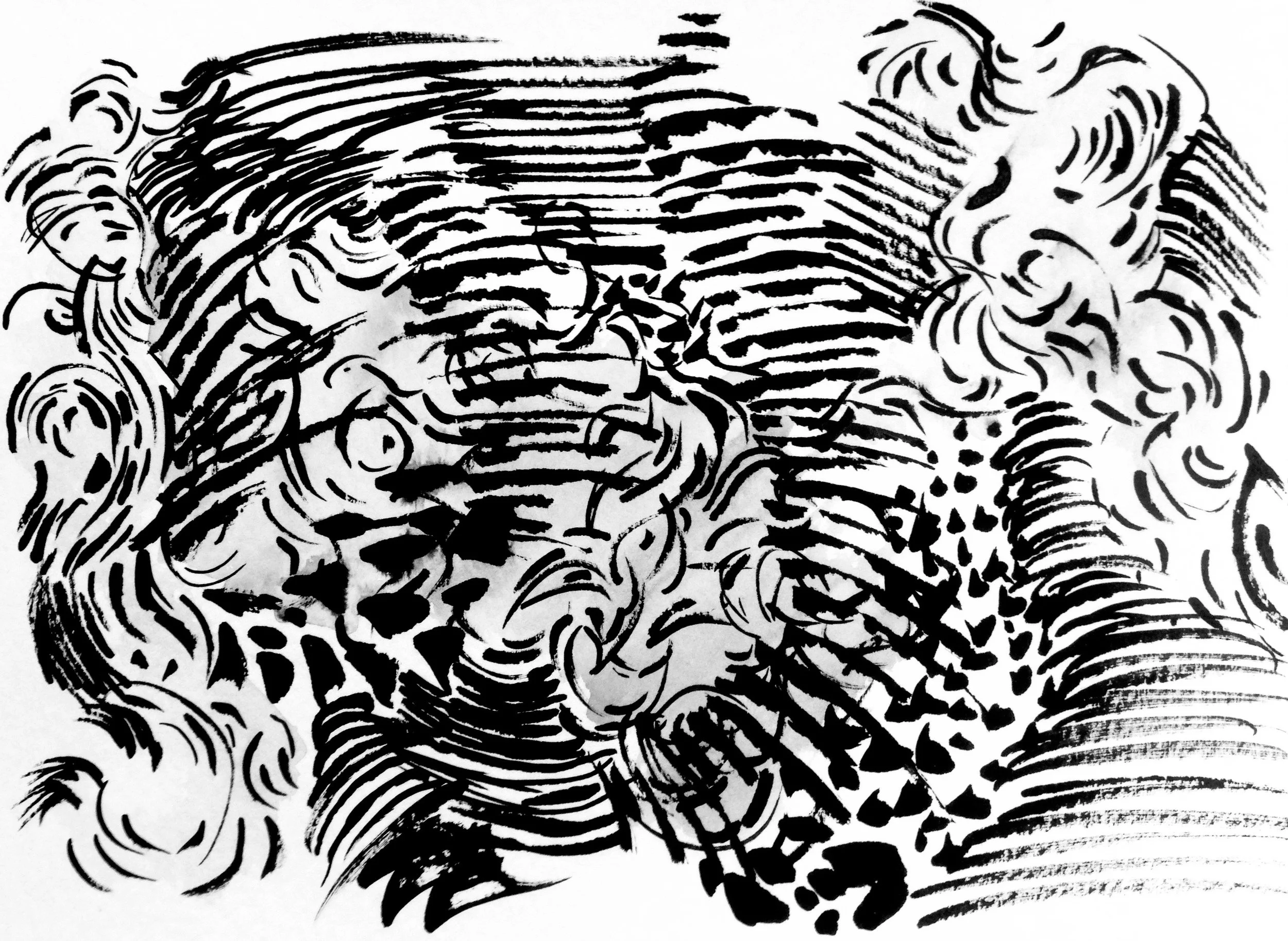 "No Title", India Ink 6" X  8"