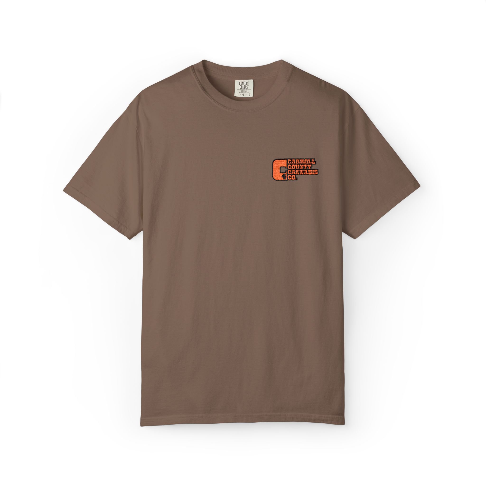 The Throwback Block Logo Tee in Brown — Carroll County Cannabis Co
