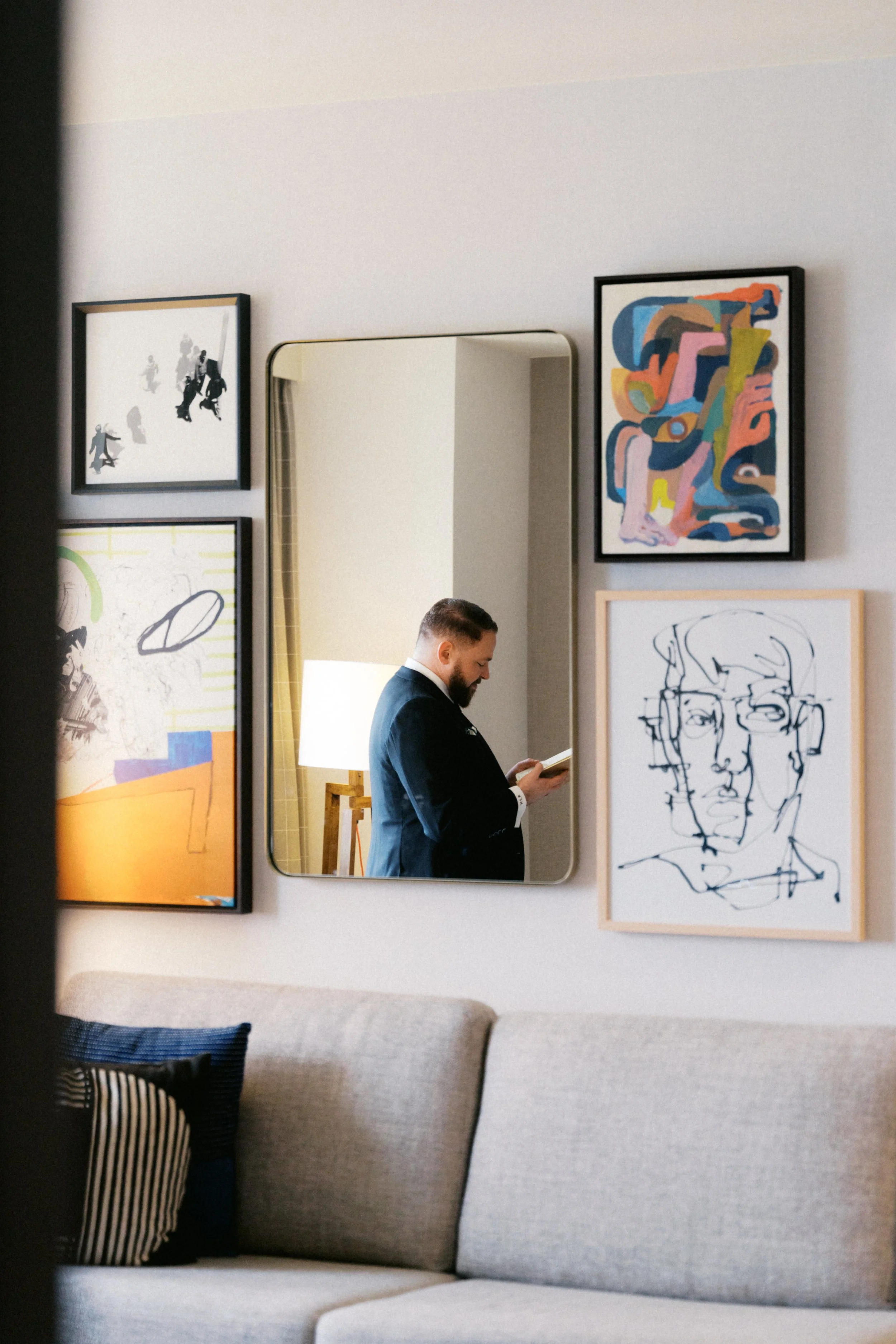 Couple sharing quiet moment near window at Kimpton Harper Hotel