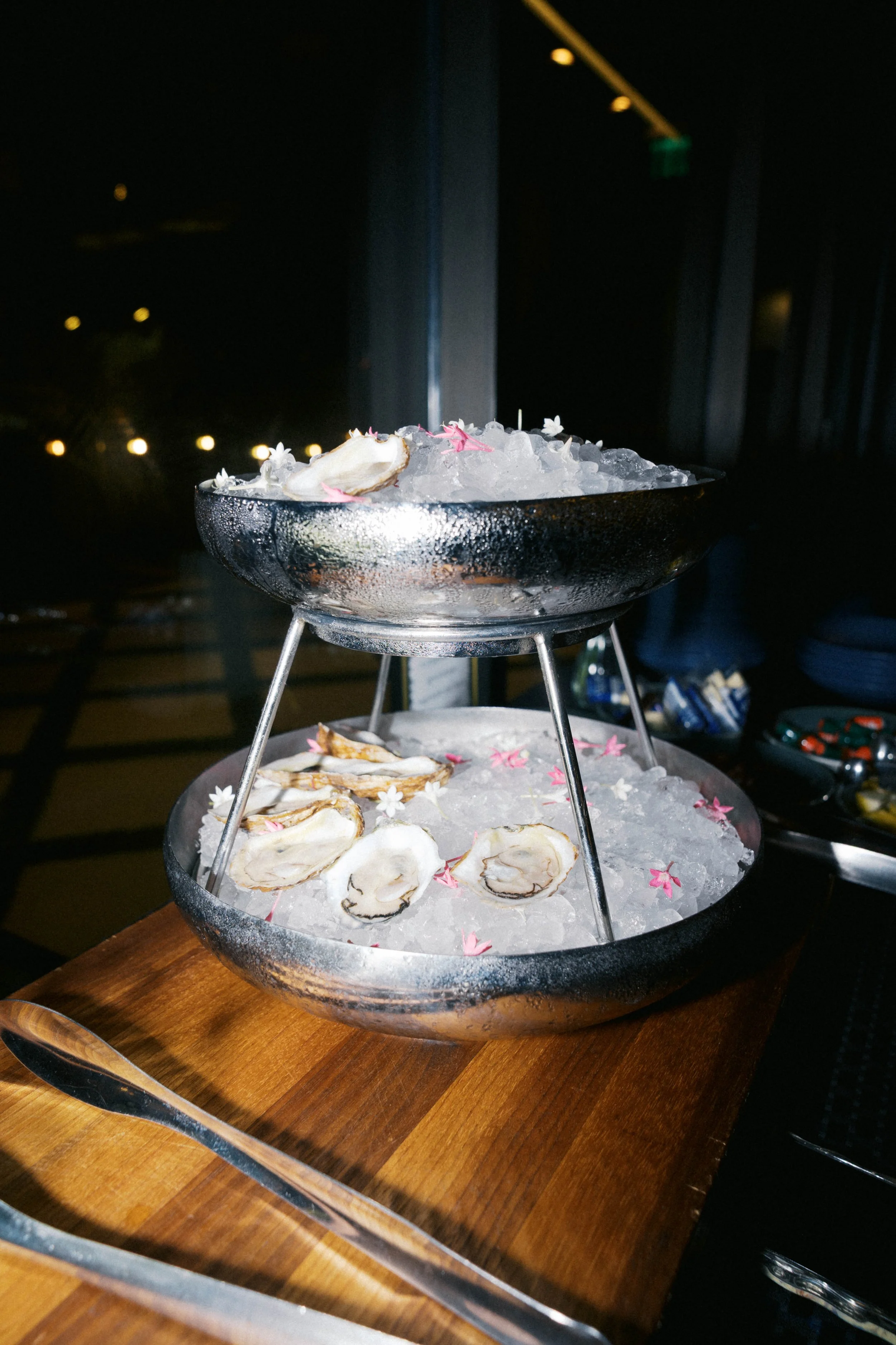 oysters on ice at Catbird Dallas birthday party
