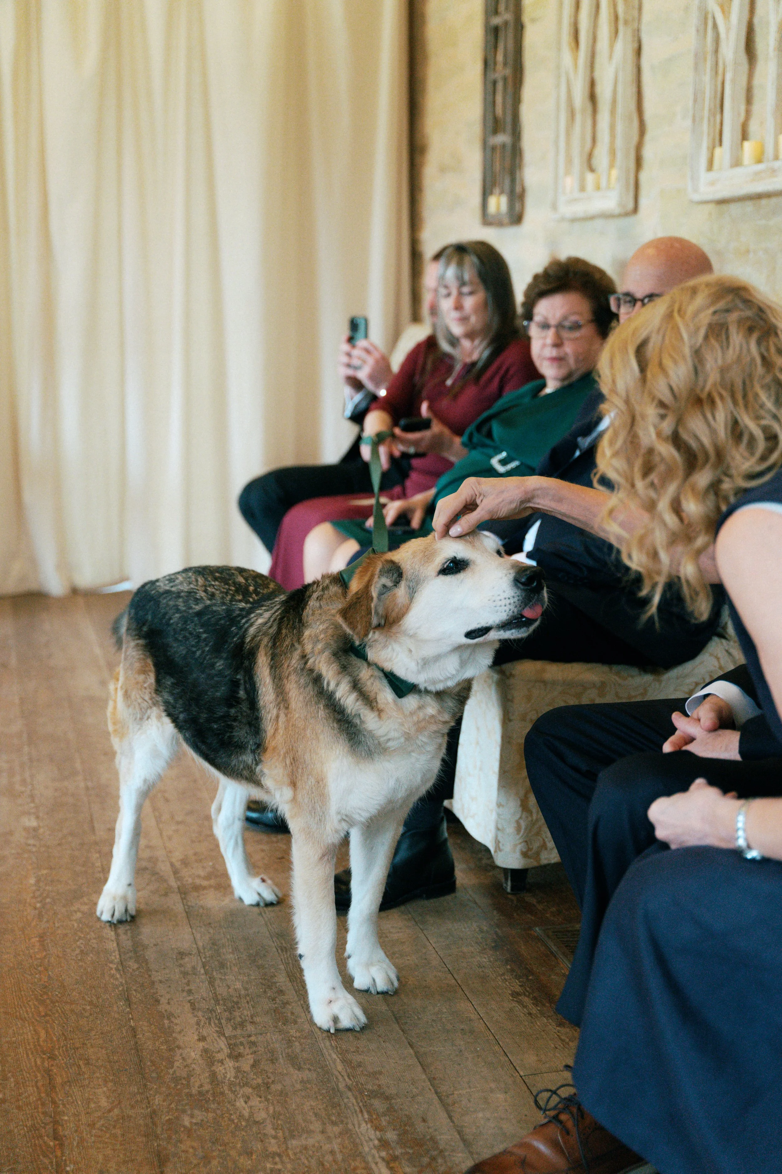 Intimate wedding ceremony at Heirloom Hideaway Fort Worth