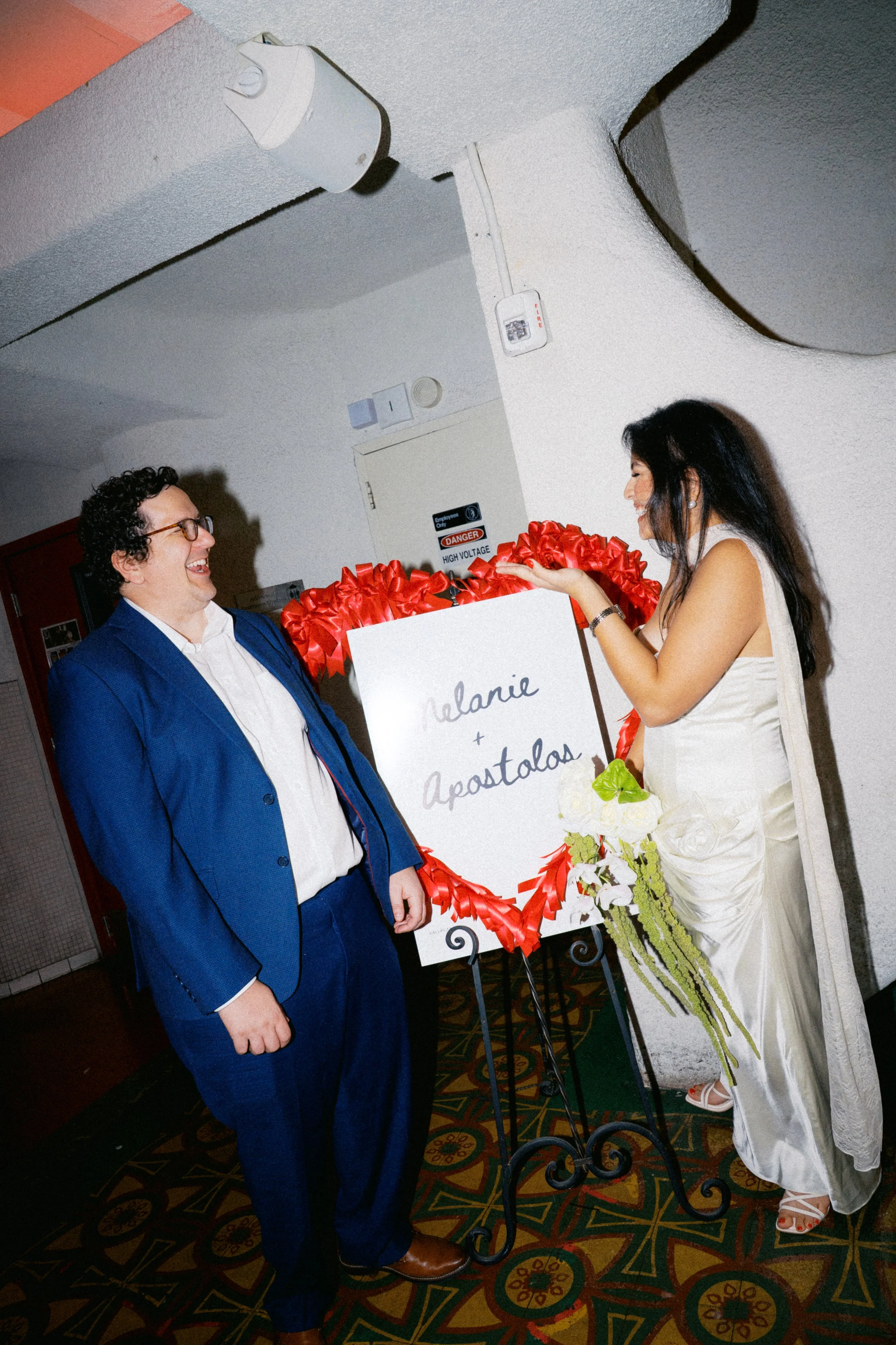 Creative wedding photography on film at Texas Theatre Dallas